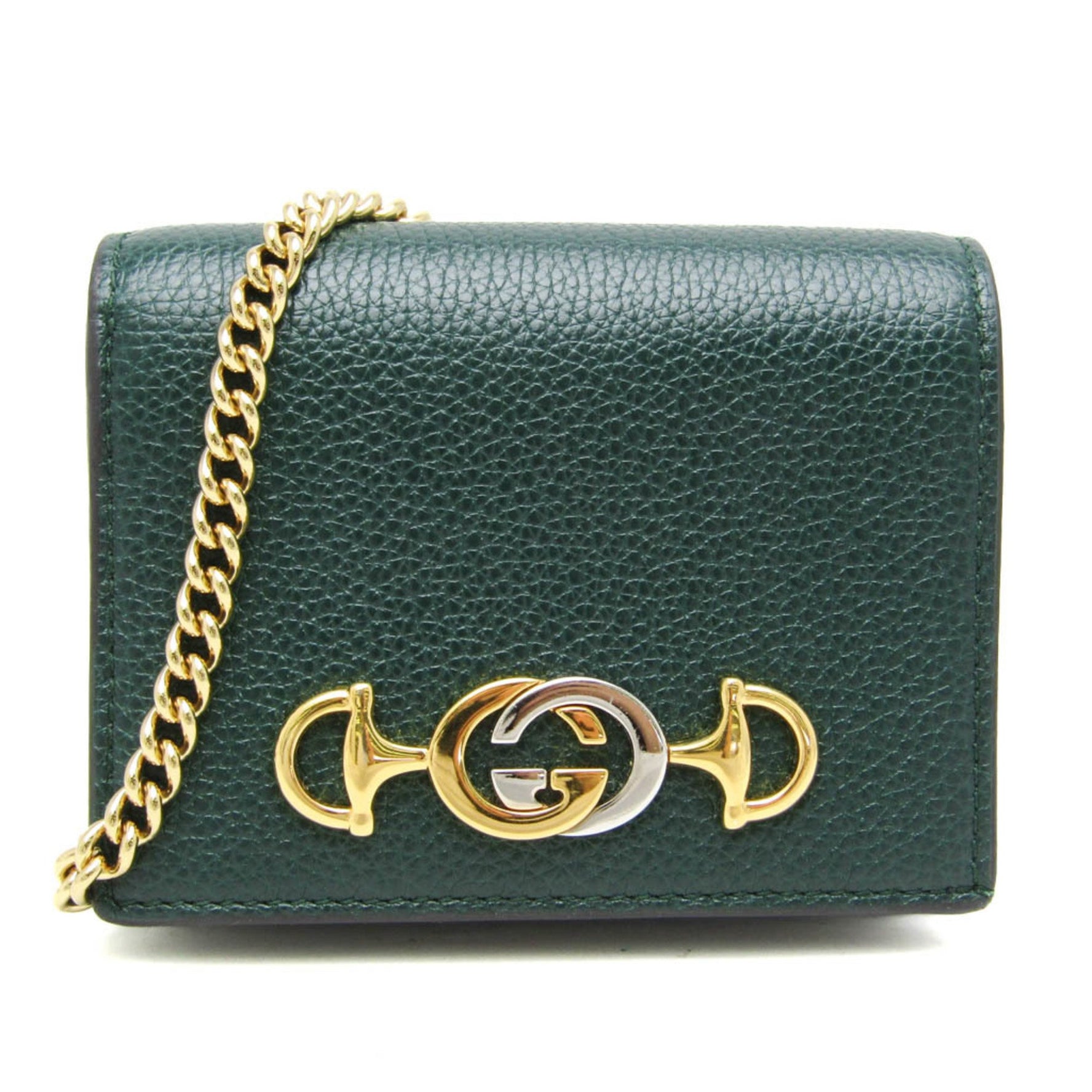 Gucci Zumi Leather Wallet (bi-fold) Dark Green