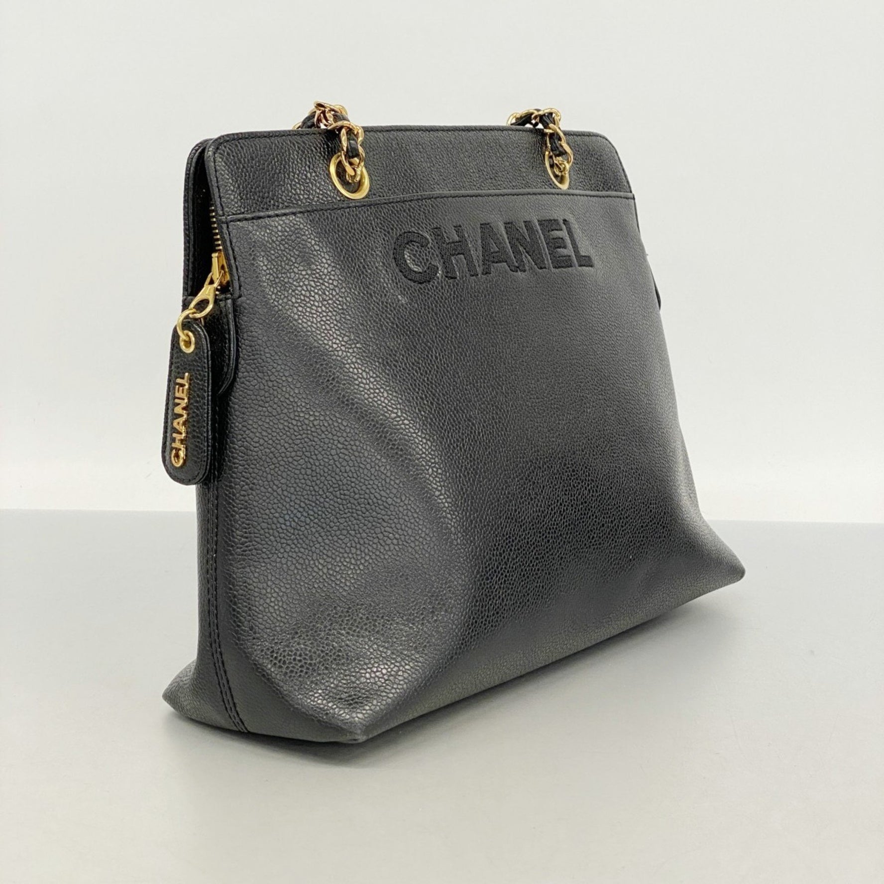 Chanel Shoulder Bag Chain Caviar Skin