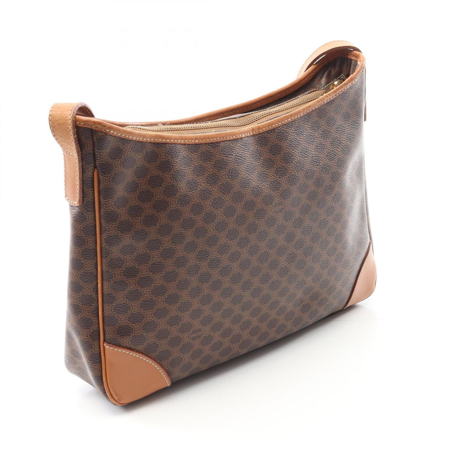 Celine Macadam Shoulder Bag, PVC-Coated Canvas and Leather