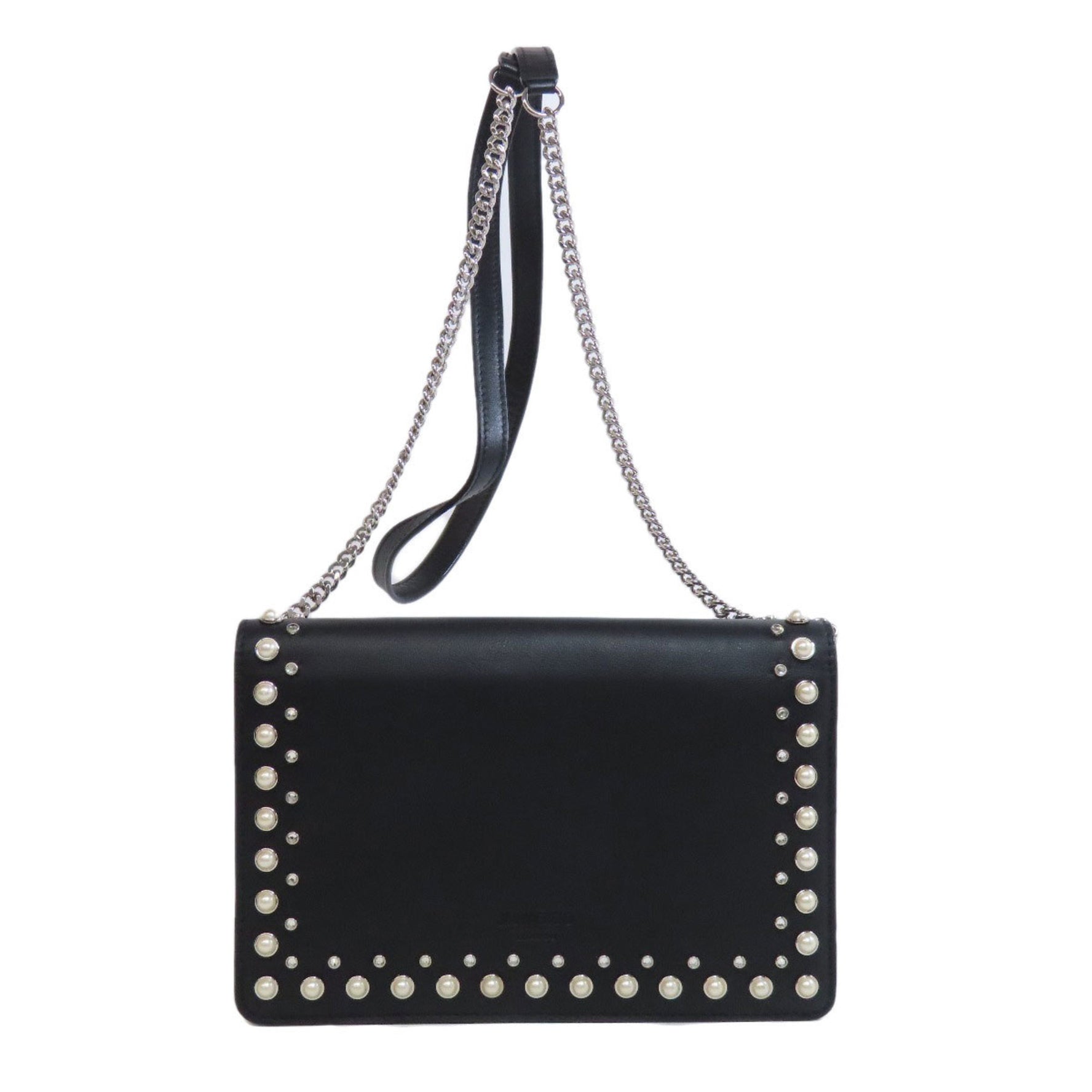 Jimmy Choo Studded Chain Wallet Long Leather