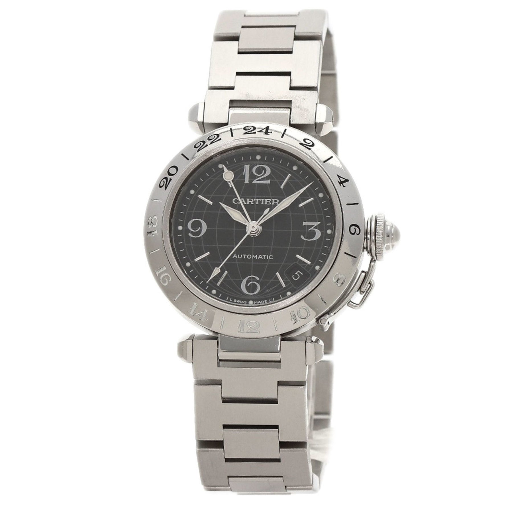 Cartier W31079M7 Pasha C Meridian Watch Stainless Steel SS Men's CARTIER