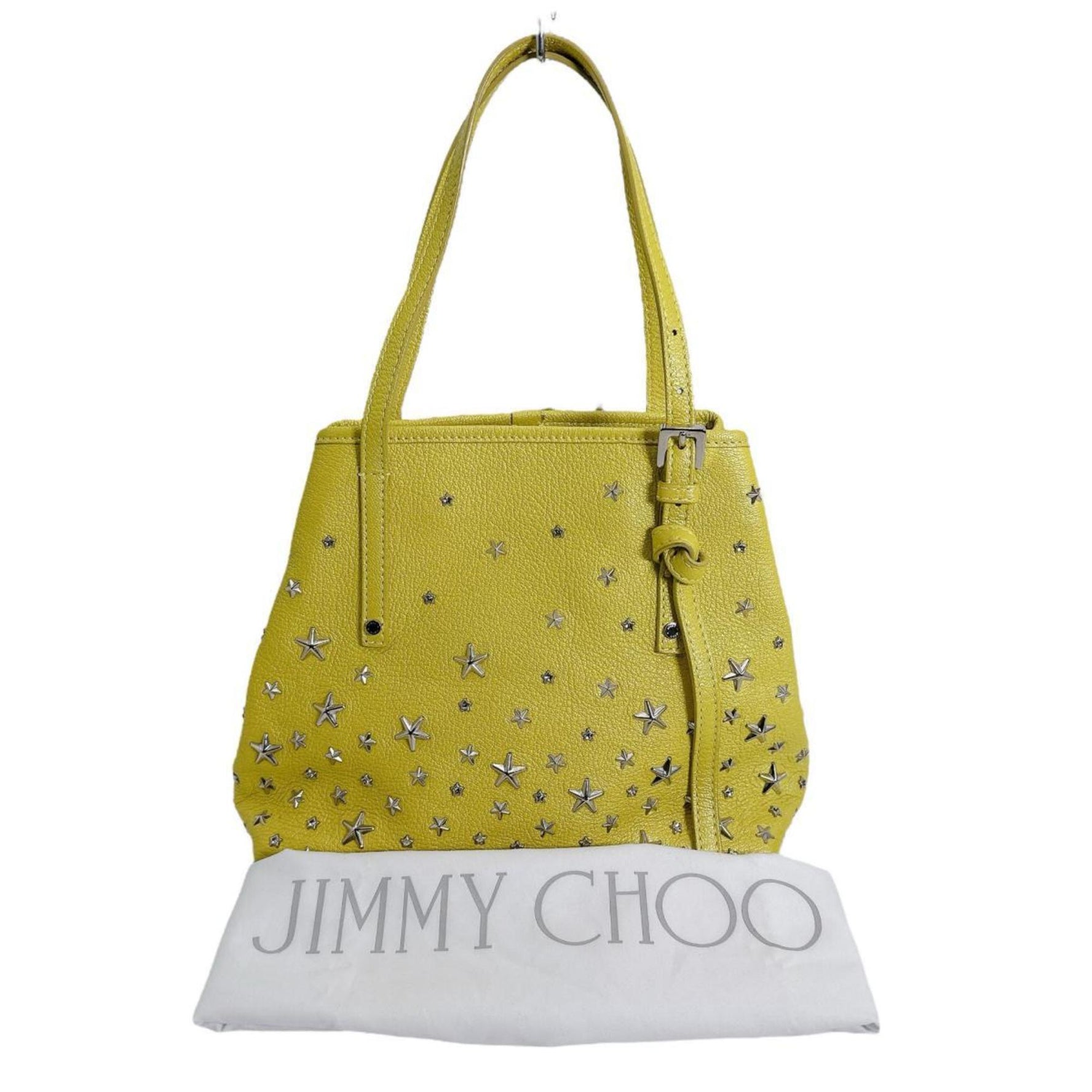 JIMMY CHOO Handbag Tote Bag with Studs and Stars in Leather