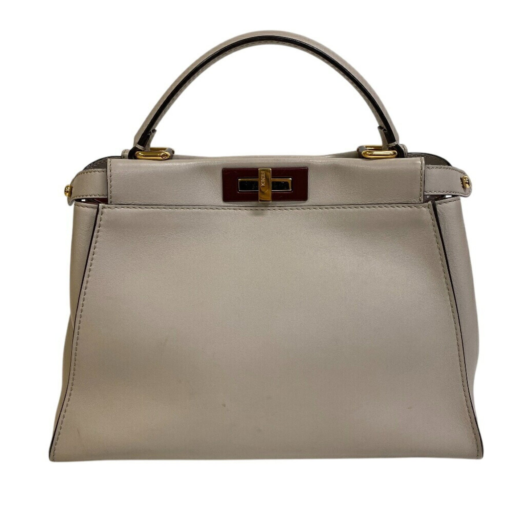 FENDI Peekaboo Medium Shoulder Bag, Gray