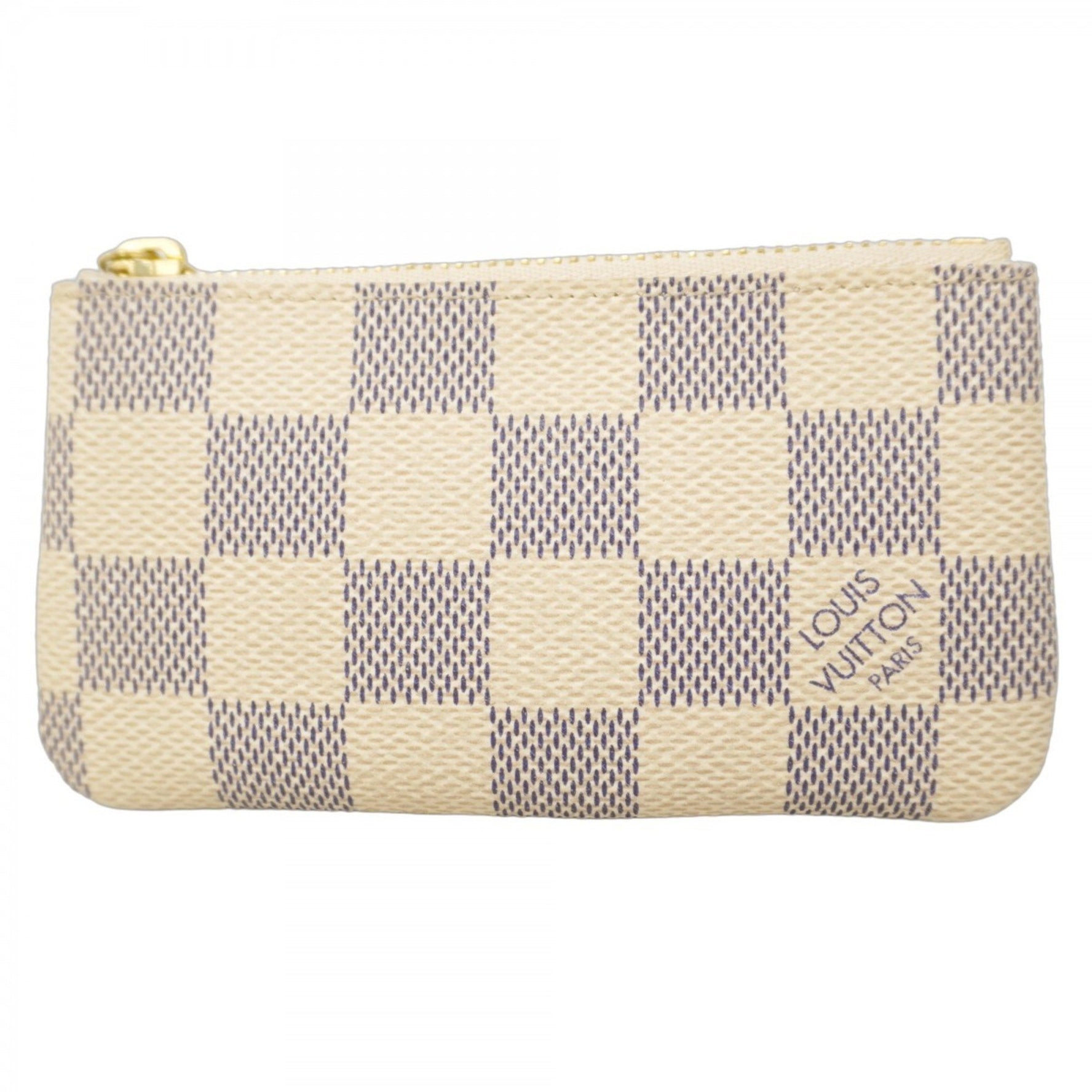 Louis Vuitton Damier Azur Pochette Cle Wallet/Coin Case N62659 White for Men and Women