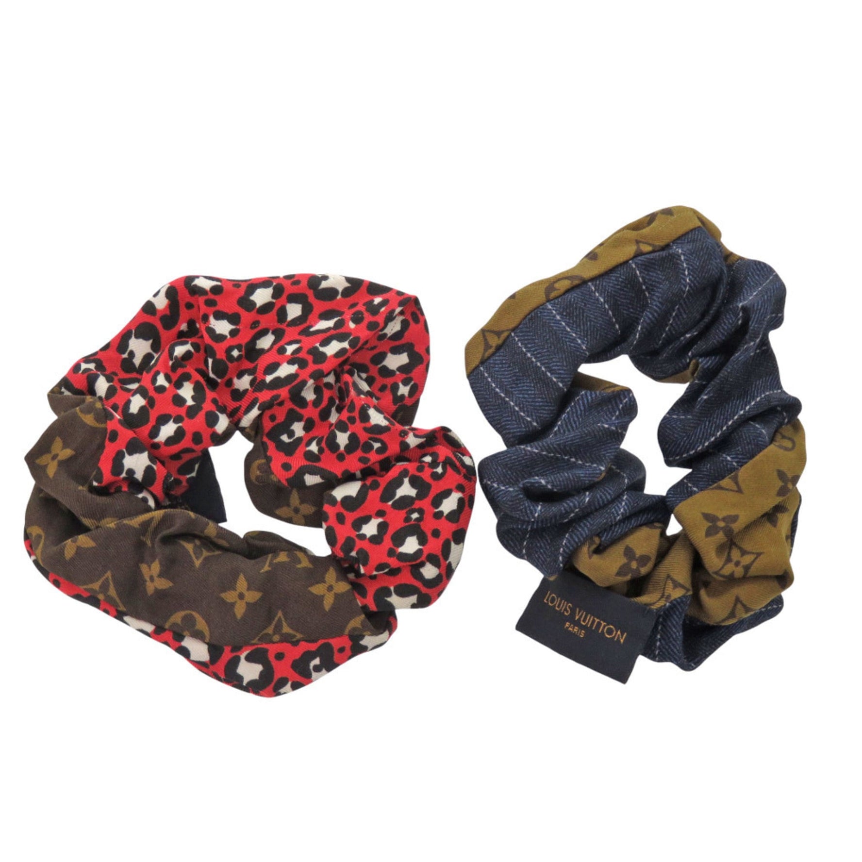 Louis Vuitton Scrunchie Be Mindful Monogram Silk Brown 1039 LOUIS VUITTON