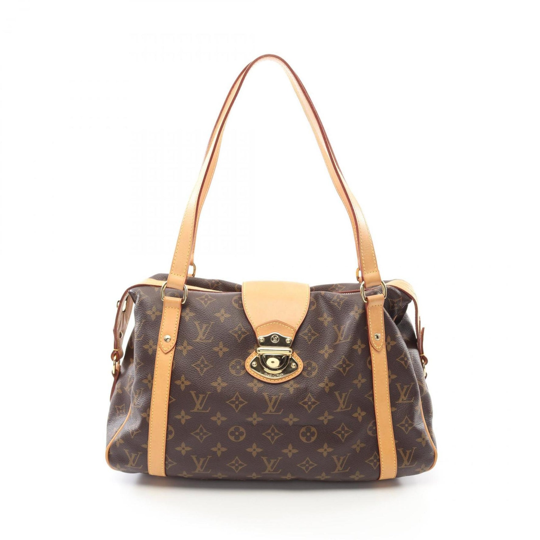 Louis Vuitton Stresa PM Shoulder Bag Coated Canvas Leather Monogram Brown