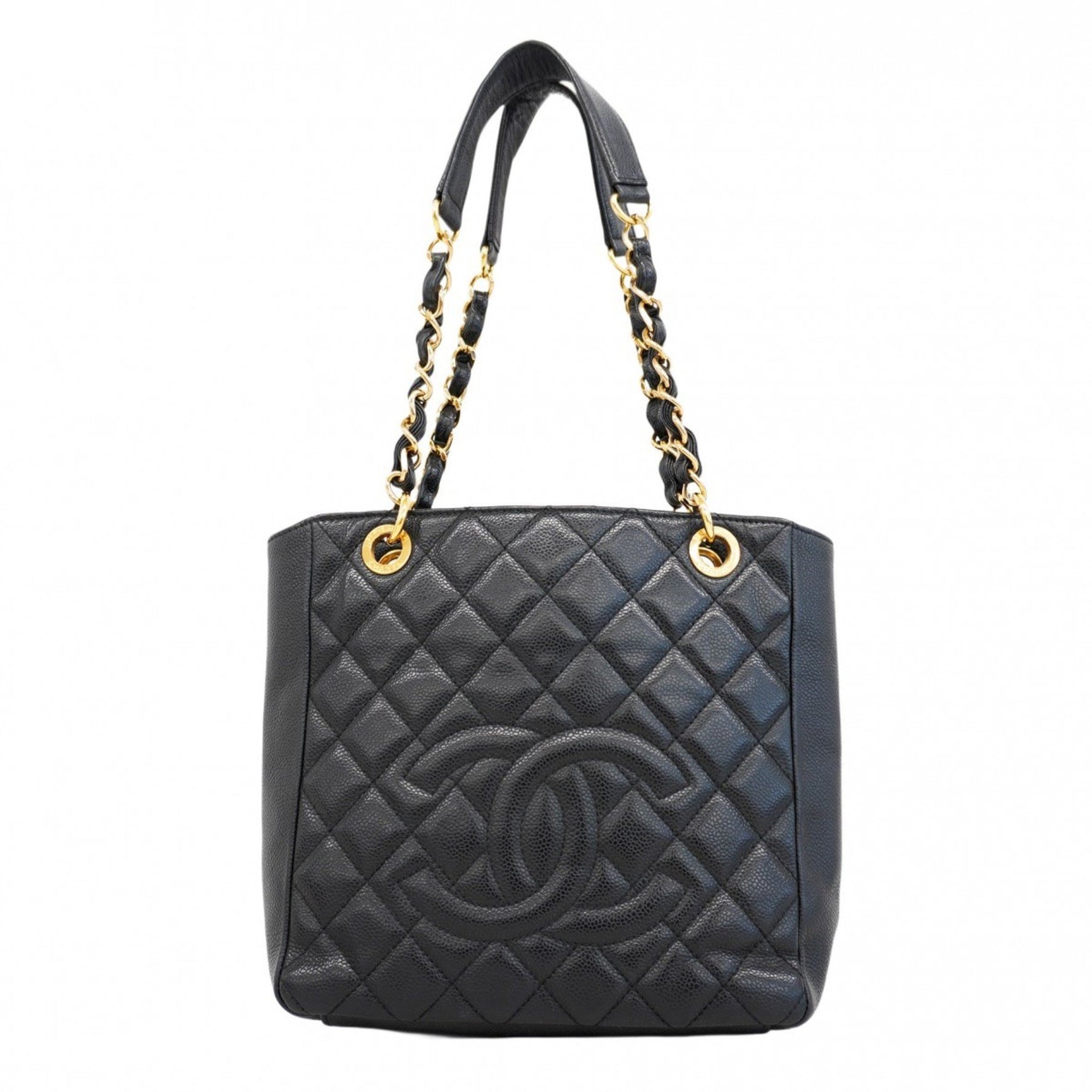 Chanel tote bag chain caviar skin