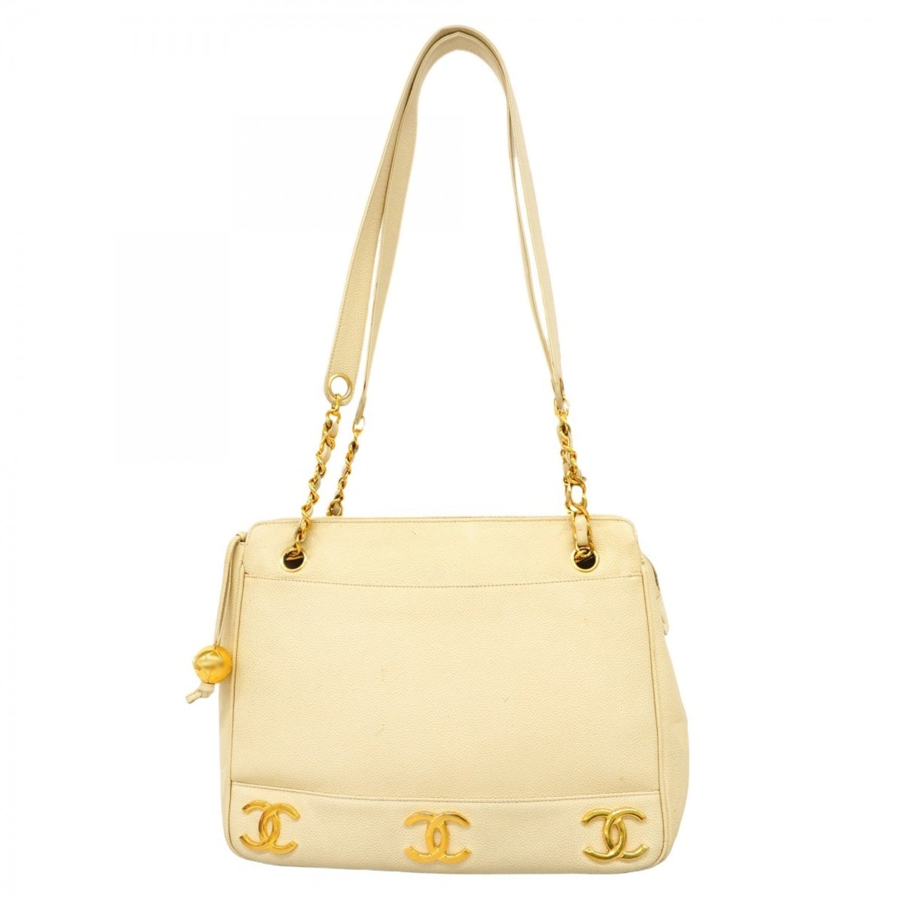 Chanel Triple Coco Chain Shoulder Bag in Caviar Leather