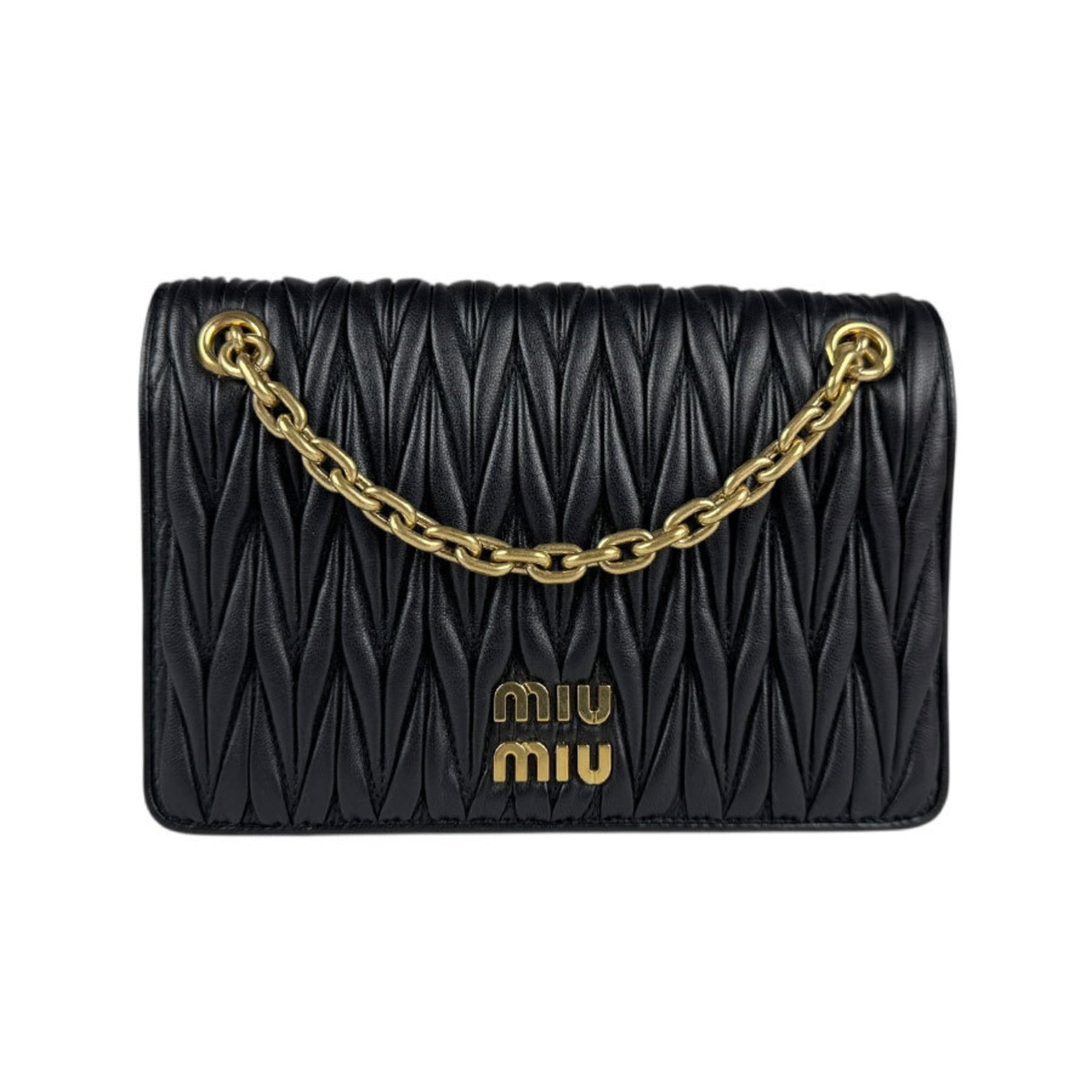Miu Miu Miu shoulder bag handbag matelassé leather ladies