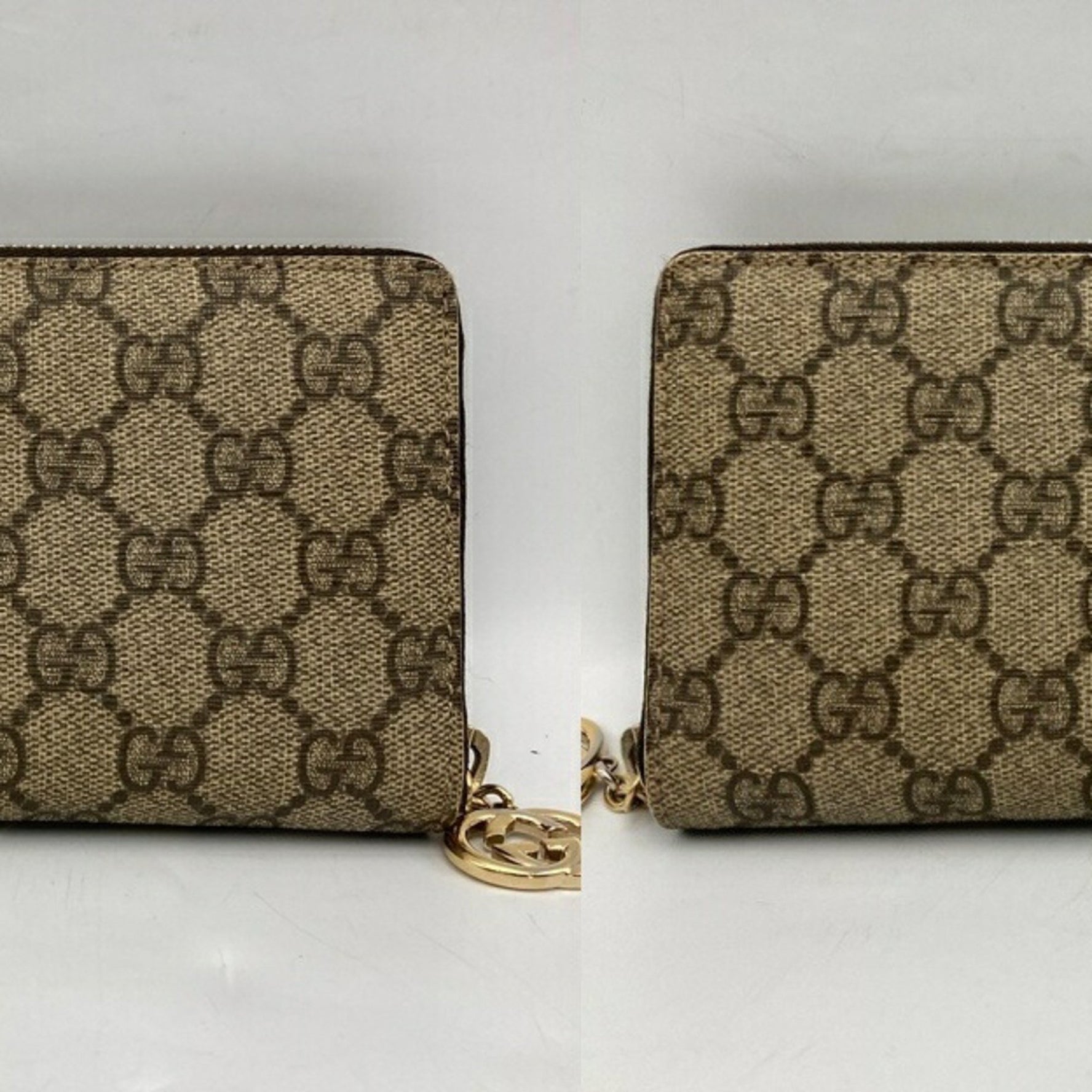GUCCI GG Supreme Round Long Wallet