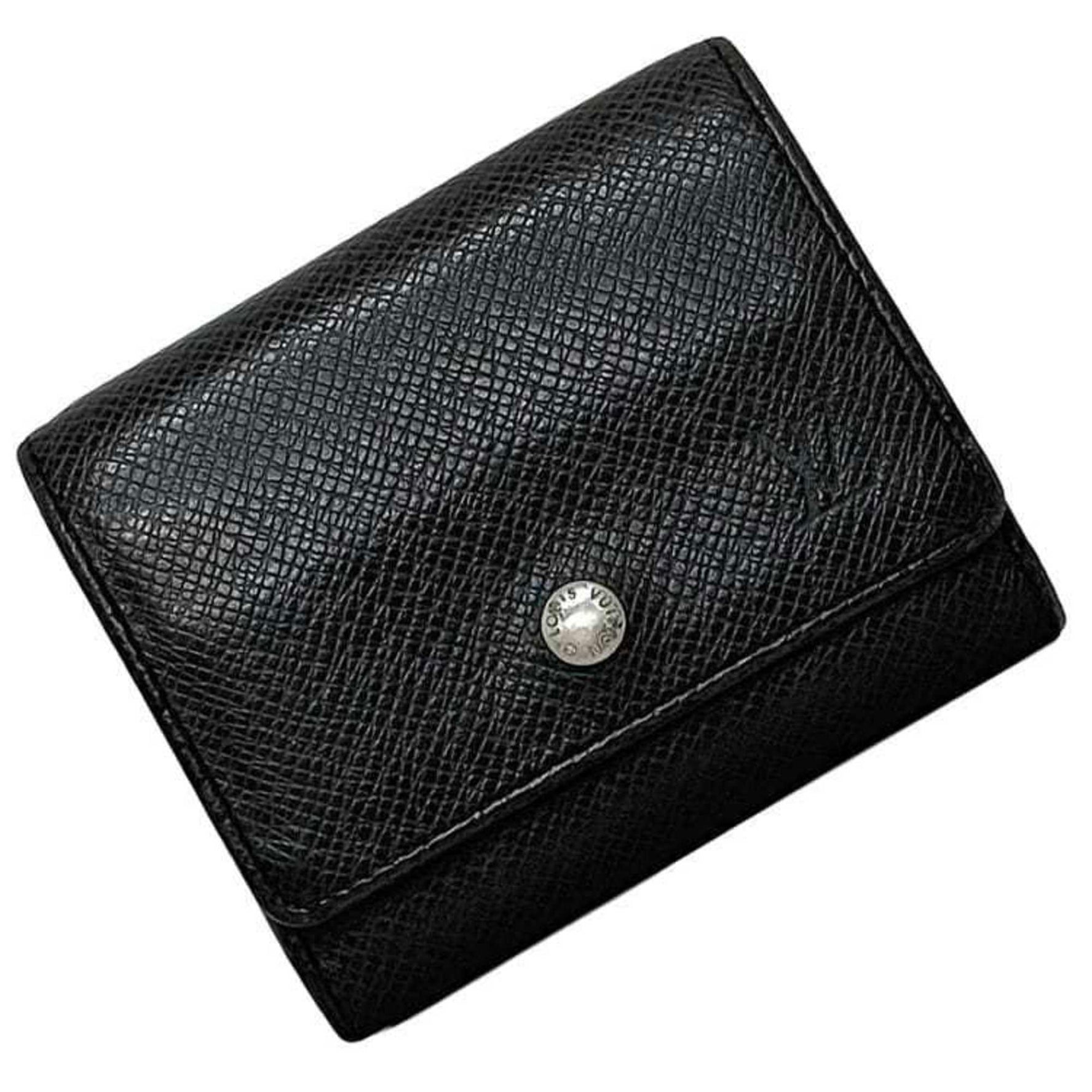 Louis Vuitton Coin Case Portemonnay Segzey ec-23126 Black Ardoise Taiga M32562 Leather CT5112 LOUIS VUITTON Compact Mini Wallet LV