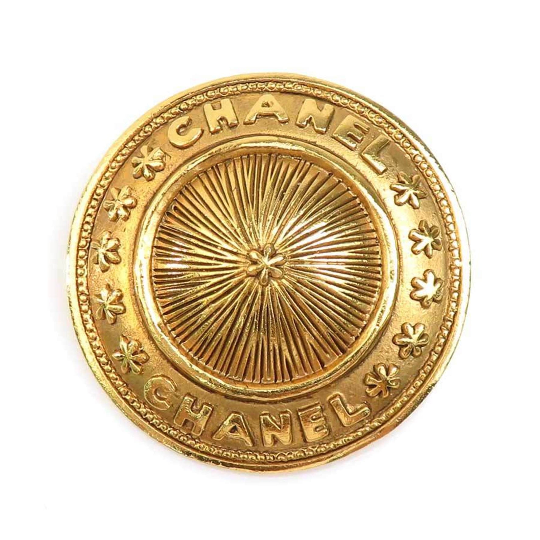 CHANEL Brooch Metal Gold Women's e60786i