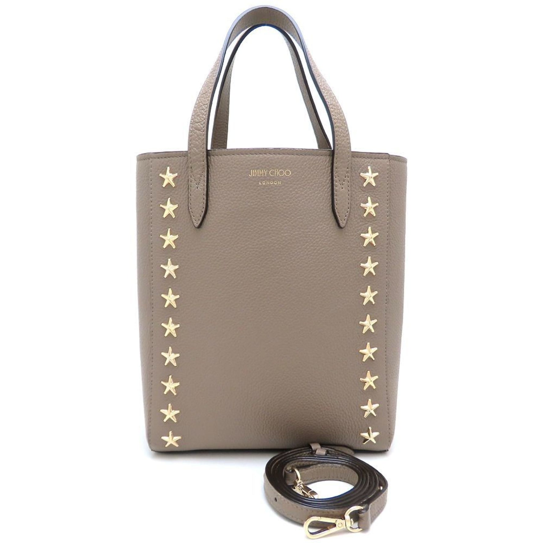 JIMMY CHOO Tote Bag in Greige Leather