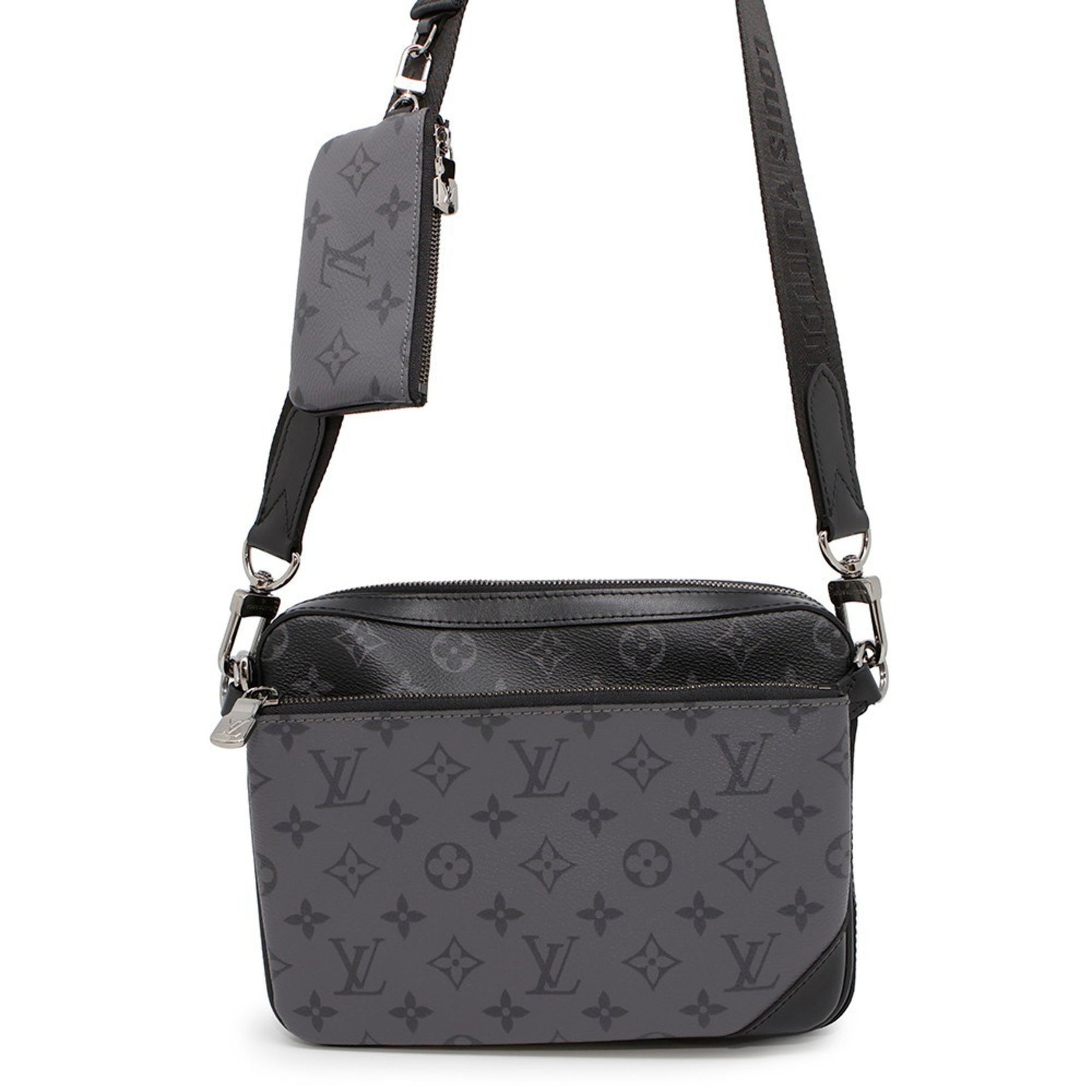 Louis Vuitton Shoulder Bag Monogram Eclipse Reverse Trio Black