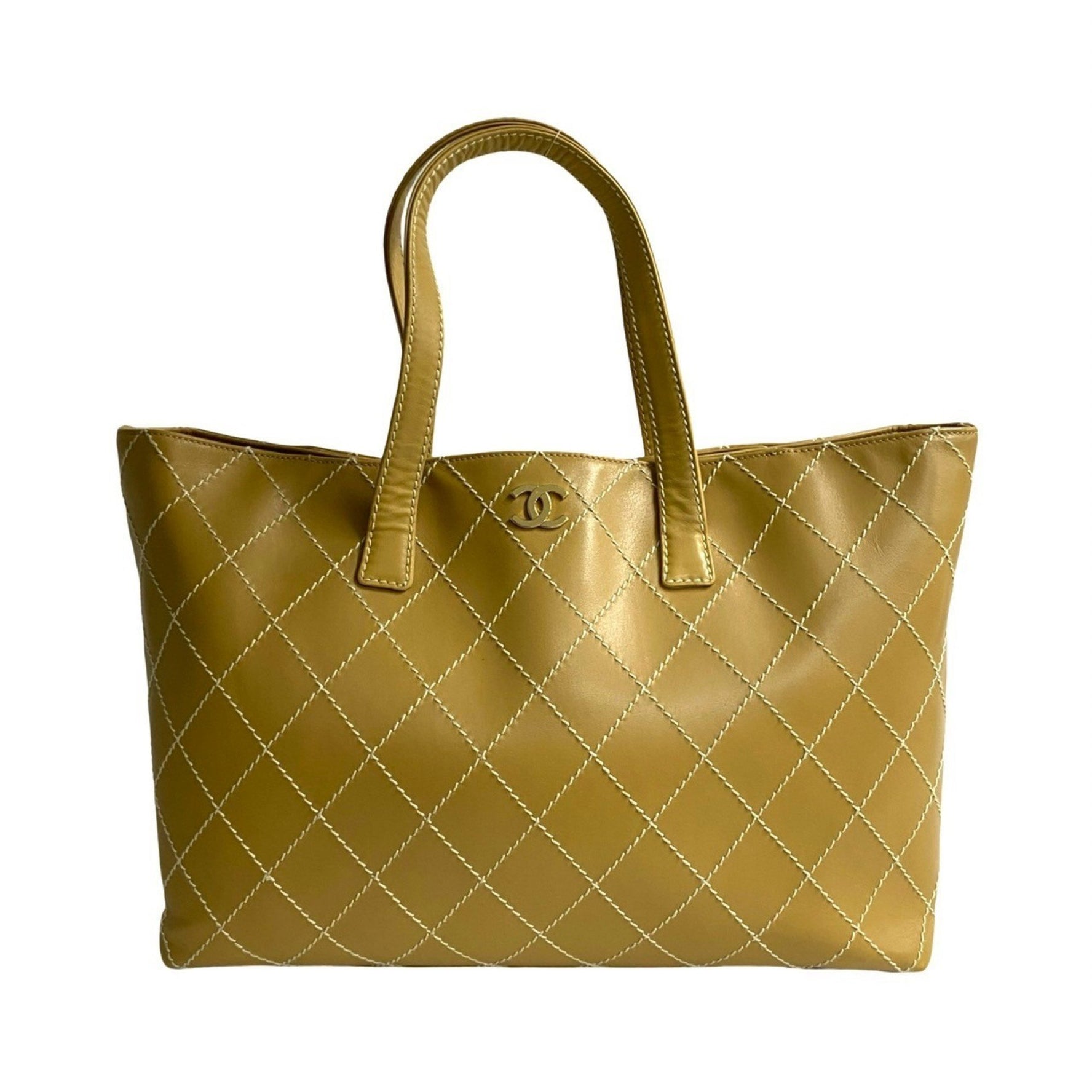 CHANEL Wild Stitch Coco Mark Leather Tote Bag
