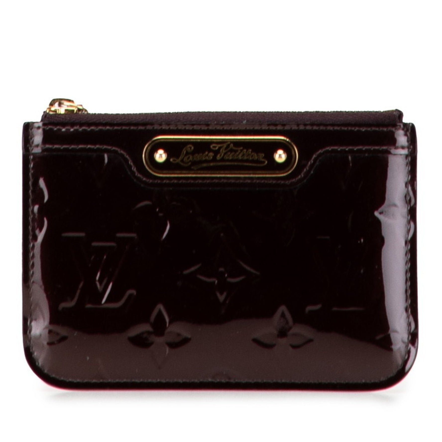 Louis Vuitton Monogram Vernis Pochette Clé NM Wallet/Coin Case Amaranth Purple Patent Leather LOUIS VUITTON