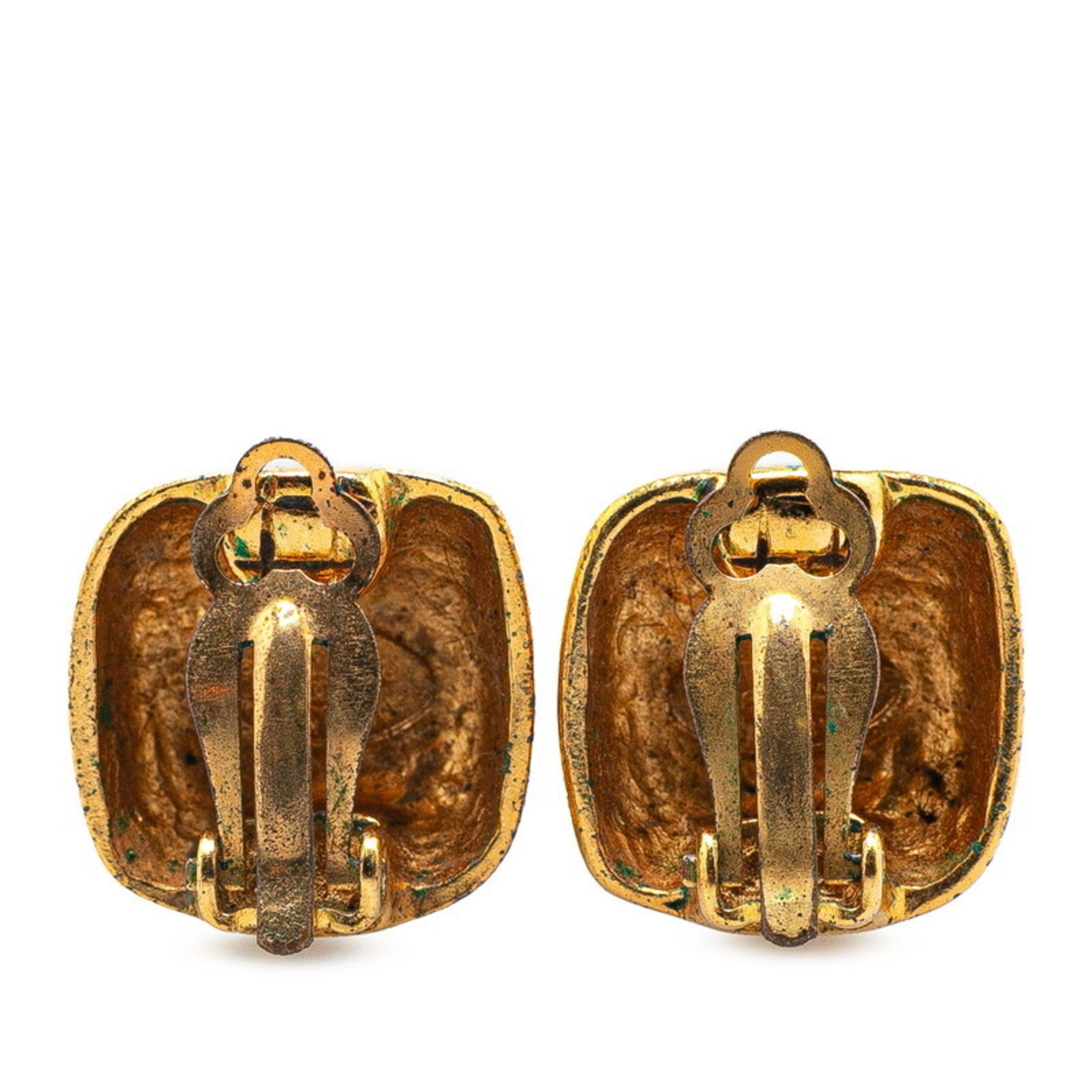 Chanel Coco Mark Earrings in Gold and Silver Plated Metal
