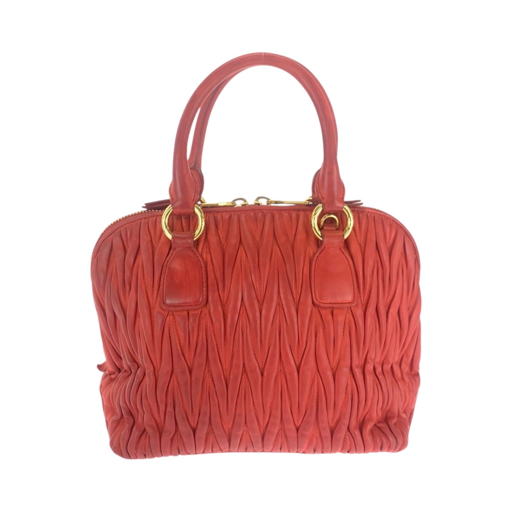 Miu Miu Miu Matelasse Gold Hardware Leather Shoulder Bag Handbag