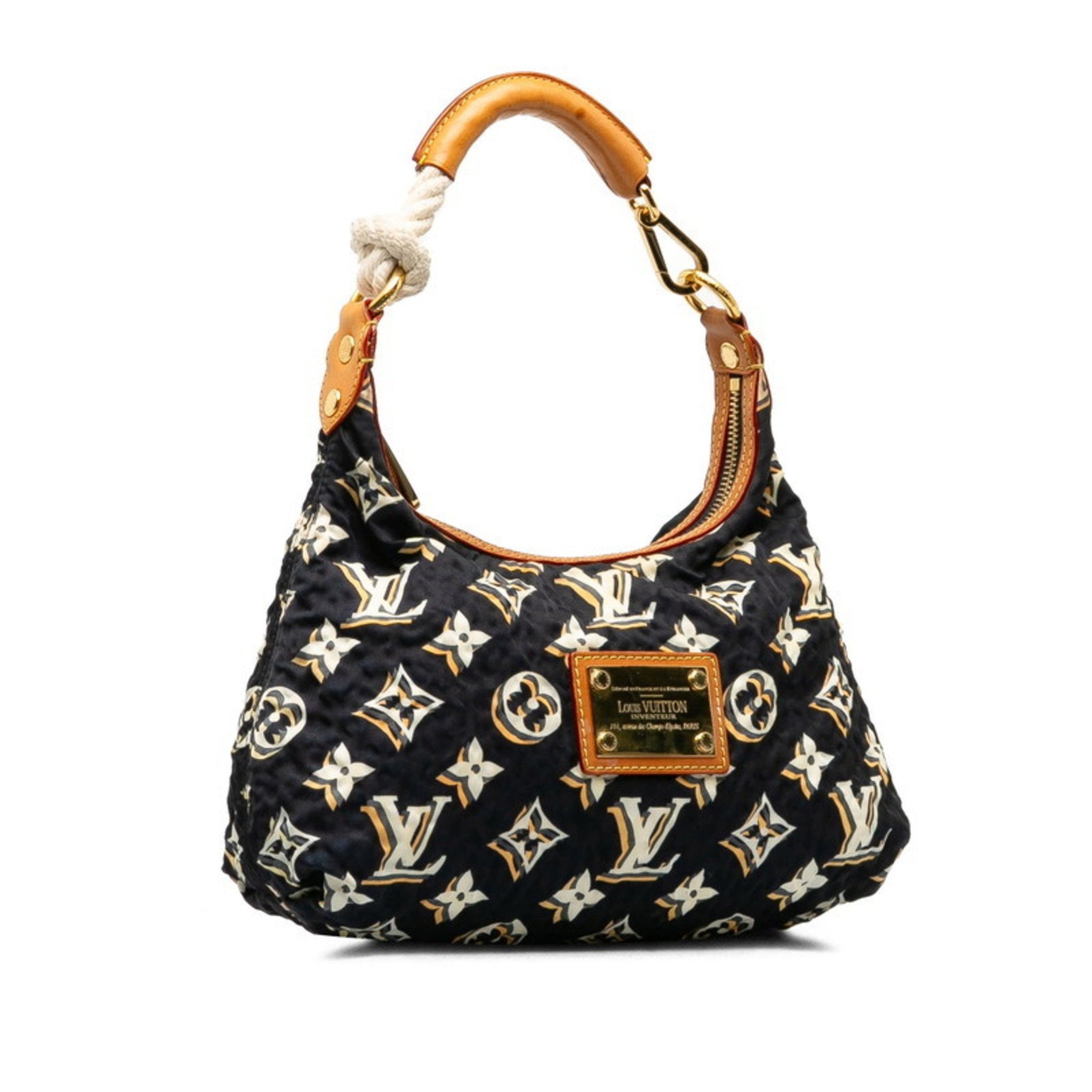Louis Vuitton Monogram Cruise Bulle PM Shoulder Bag M40238 Marine Navy Nylon Leather Women's LOUIS VUITTON