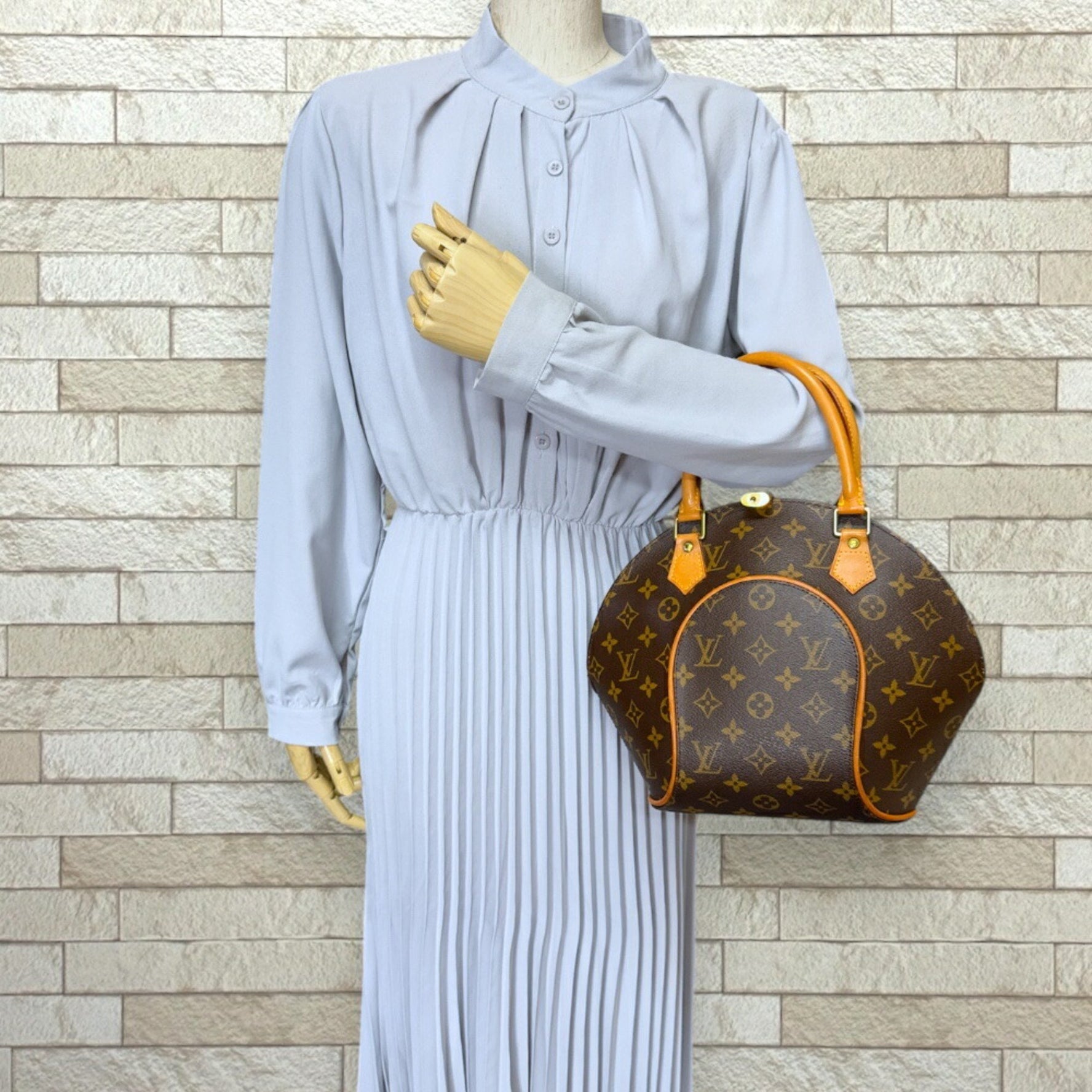 Louis Vuitton Ellipse PM Monogram Handbag Canvas Brown