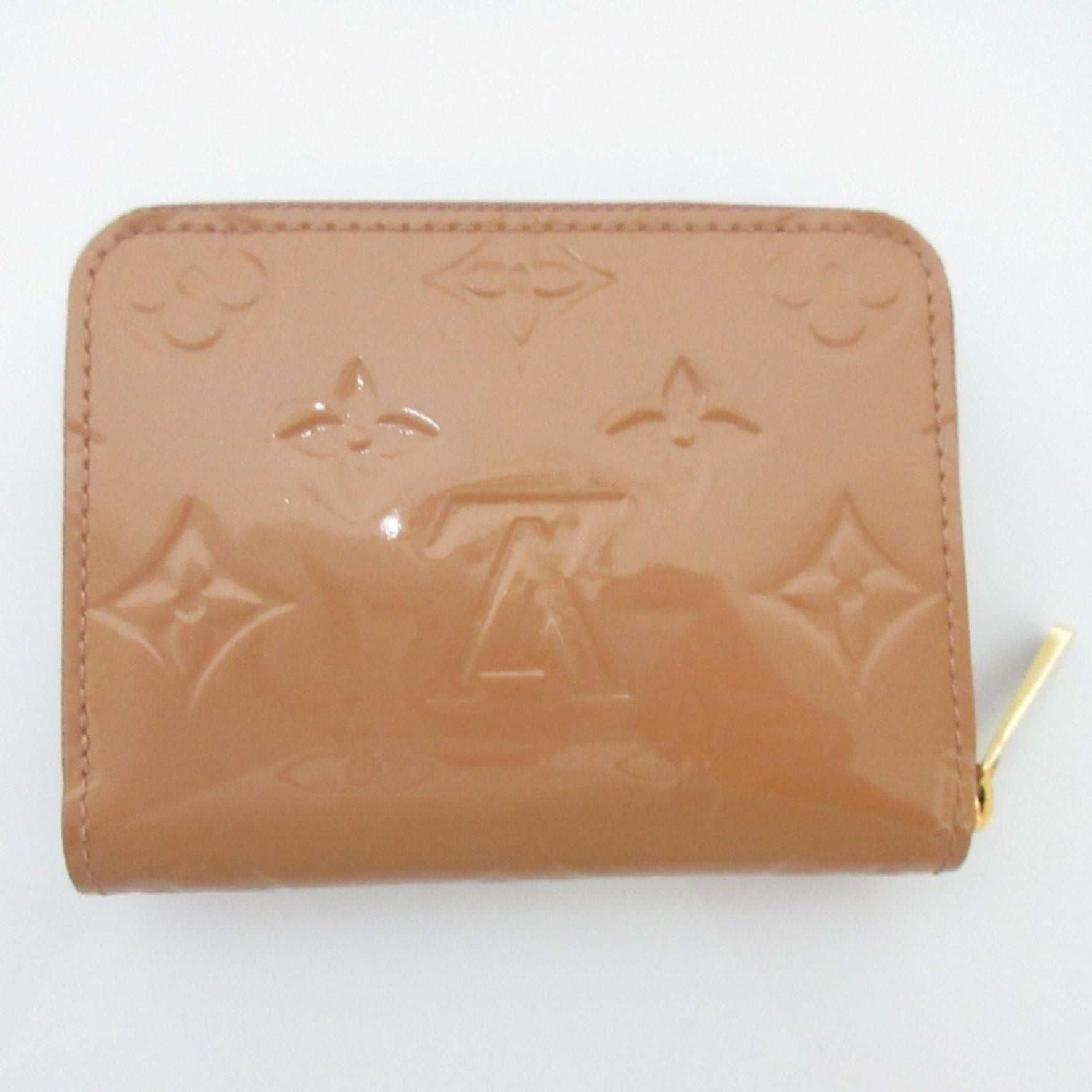 Louis Vuitton Vernis Zippy Coin Purse Compact Wallet Bi-fold Rose Velours
