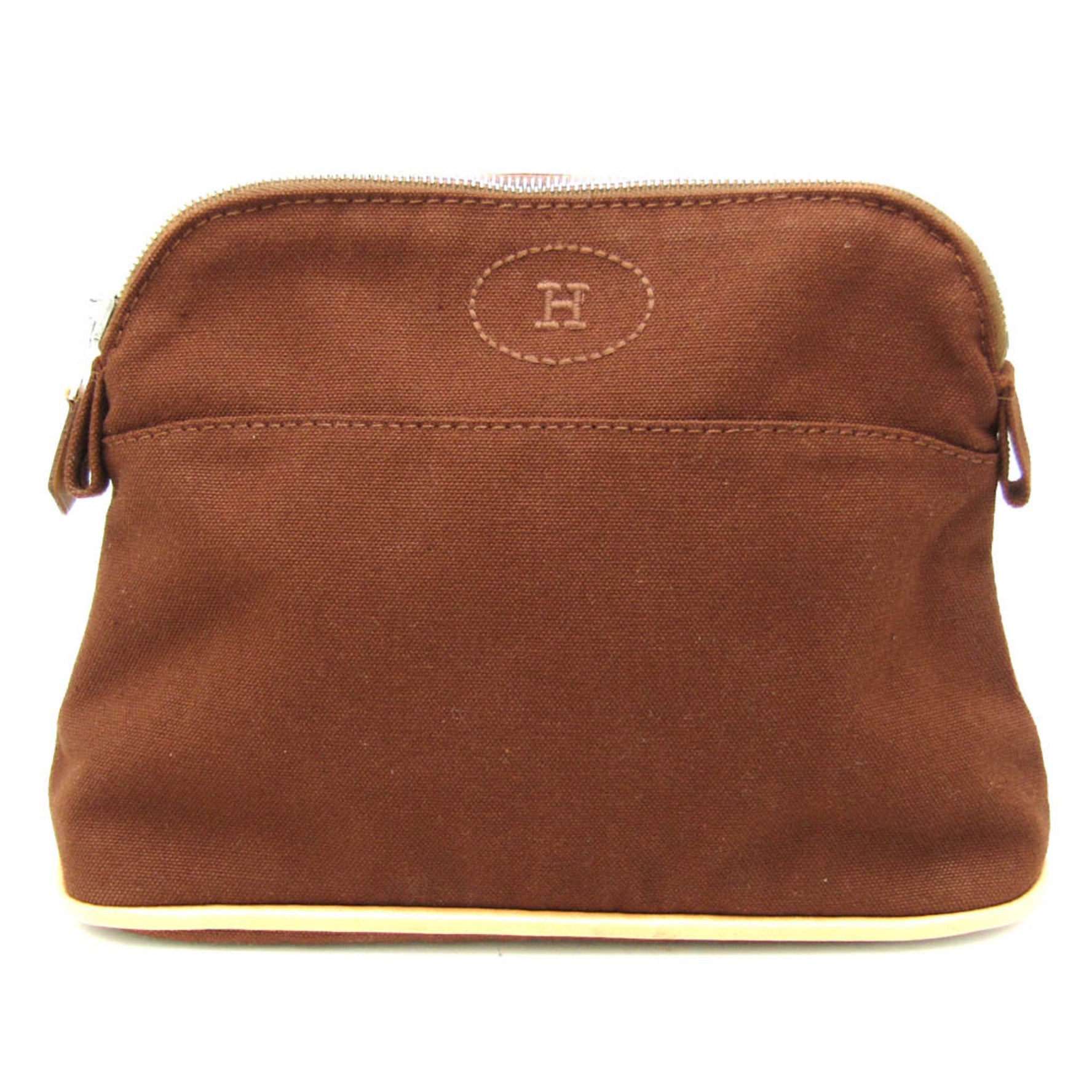 Hermes Bolide PM Women,Men Cotton,Leather Pouch