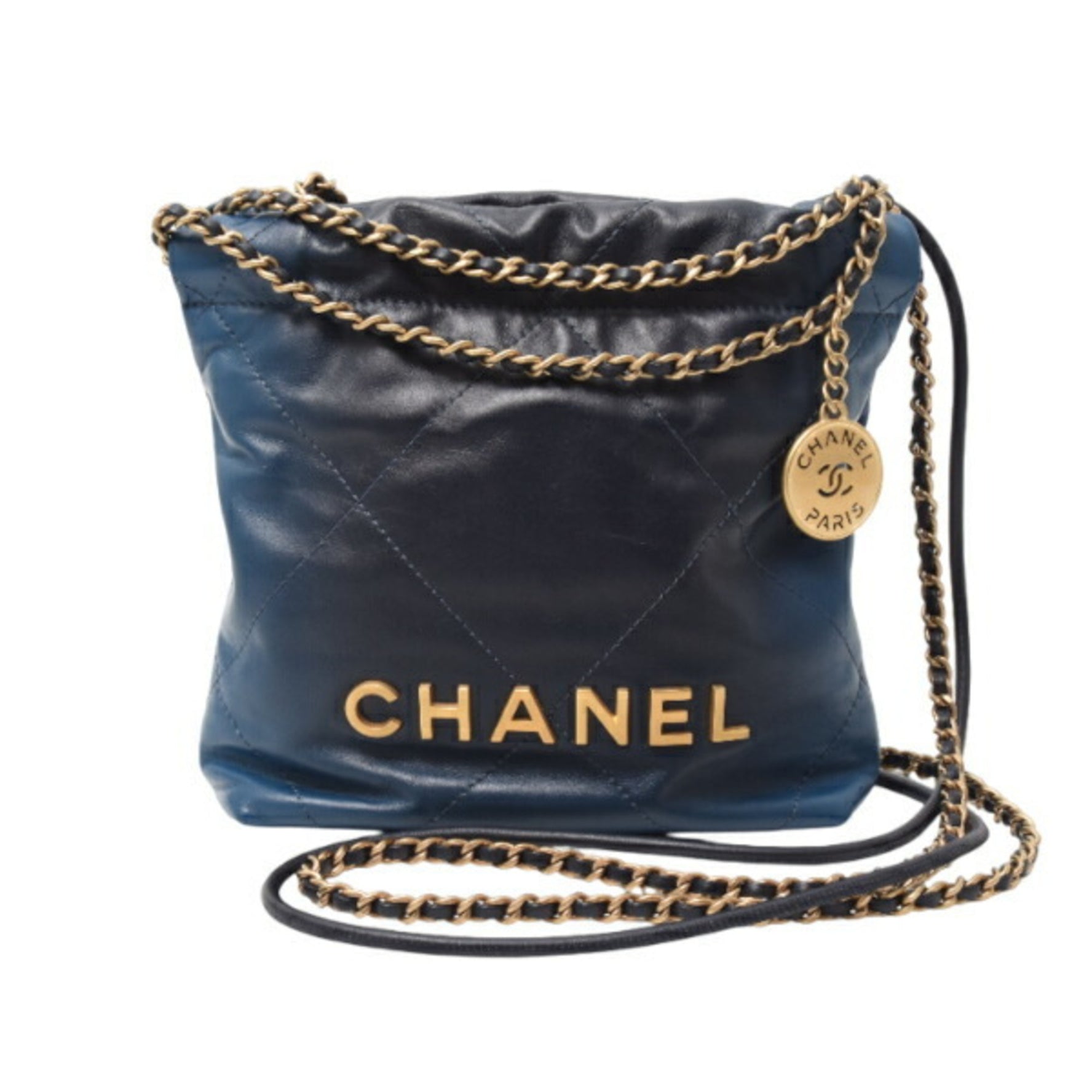 Chanel Women's CHANEL22 Mini Handbag Shoulder Bag Blue CHANEL