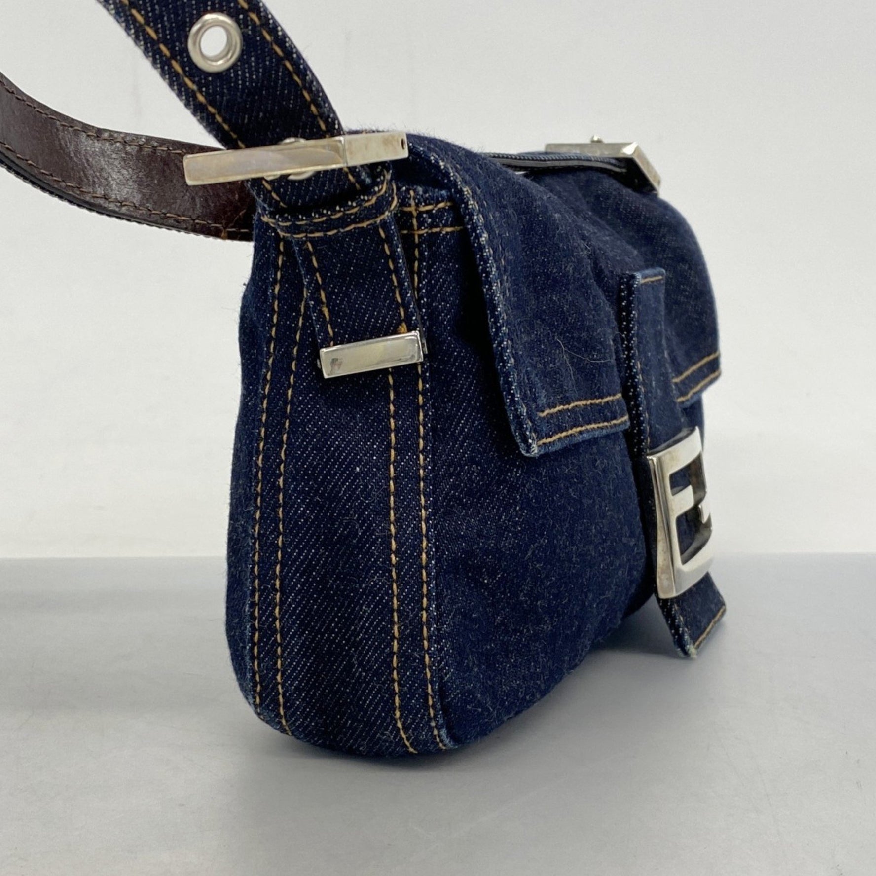 Fendi Mamma Bucket Denim Handbag