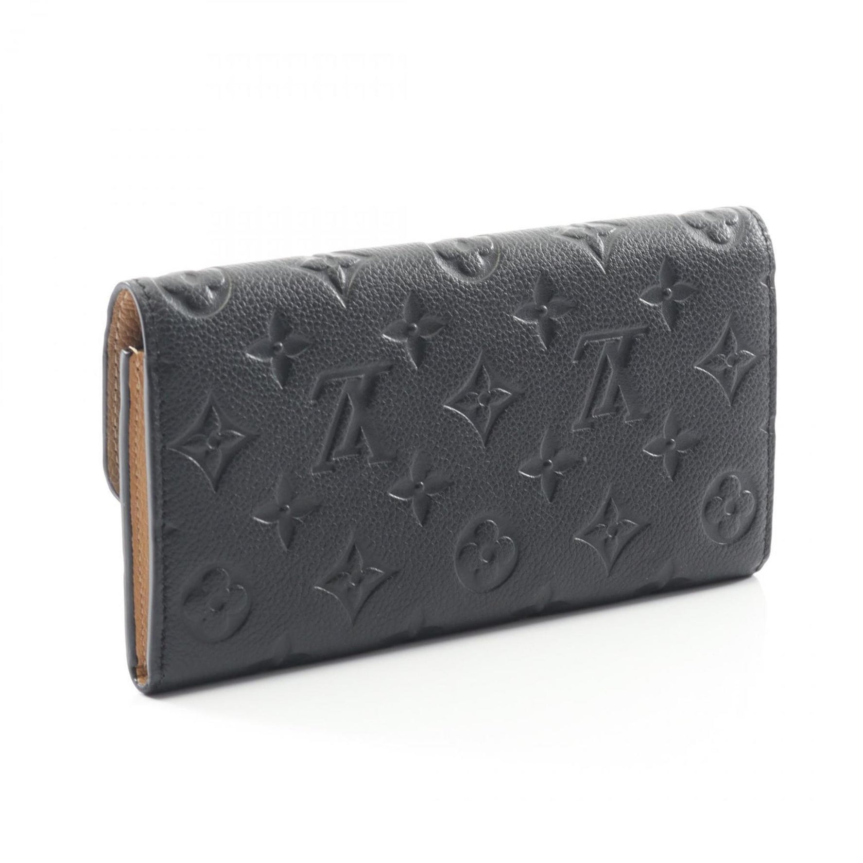 Louis Vuitton Portefeuille Emily Bifold Long Wallet in Monogram Empreinte Leather, Black