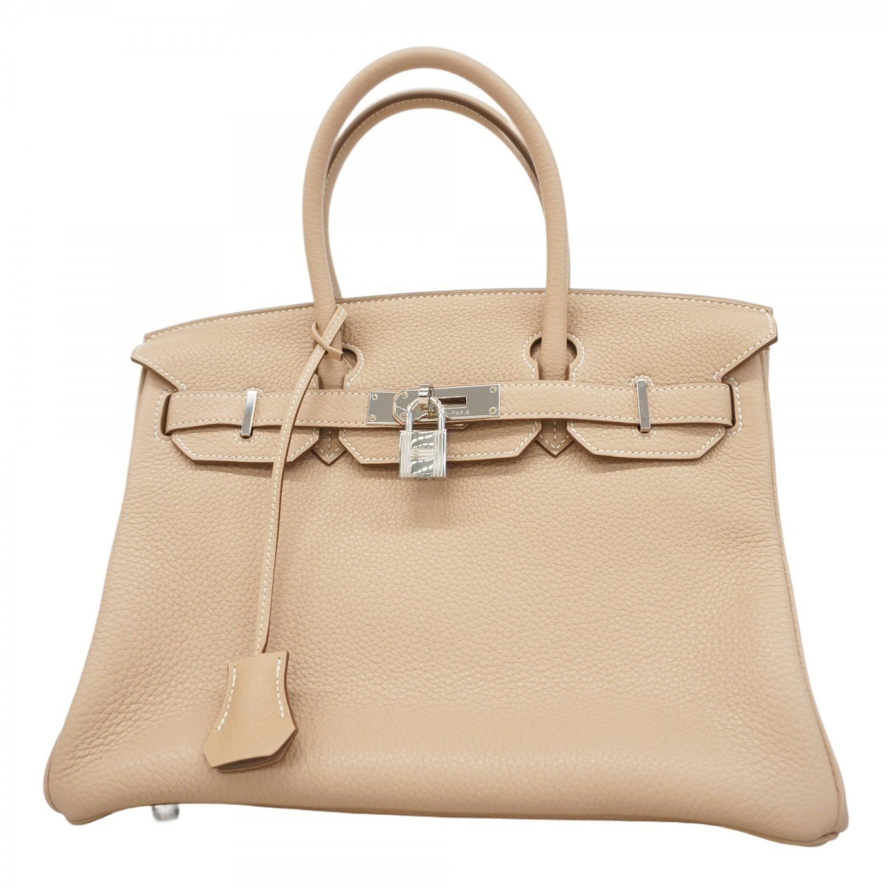 Hermes Hermès Birkin 30 Handbag, Taurillon Clemence, Argile, Q Stamp, Women's
