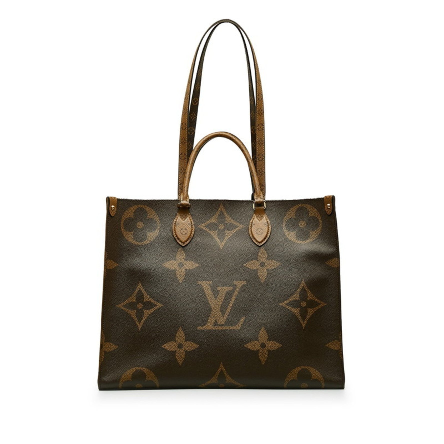 Louis Vuitton Monogram Giant Reverse On the Go GM Handbag Shoulder Bag PVC Leather