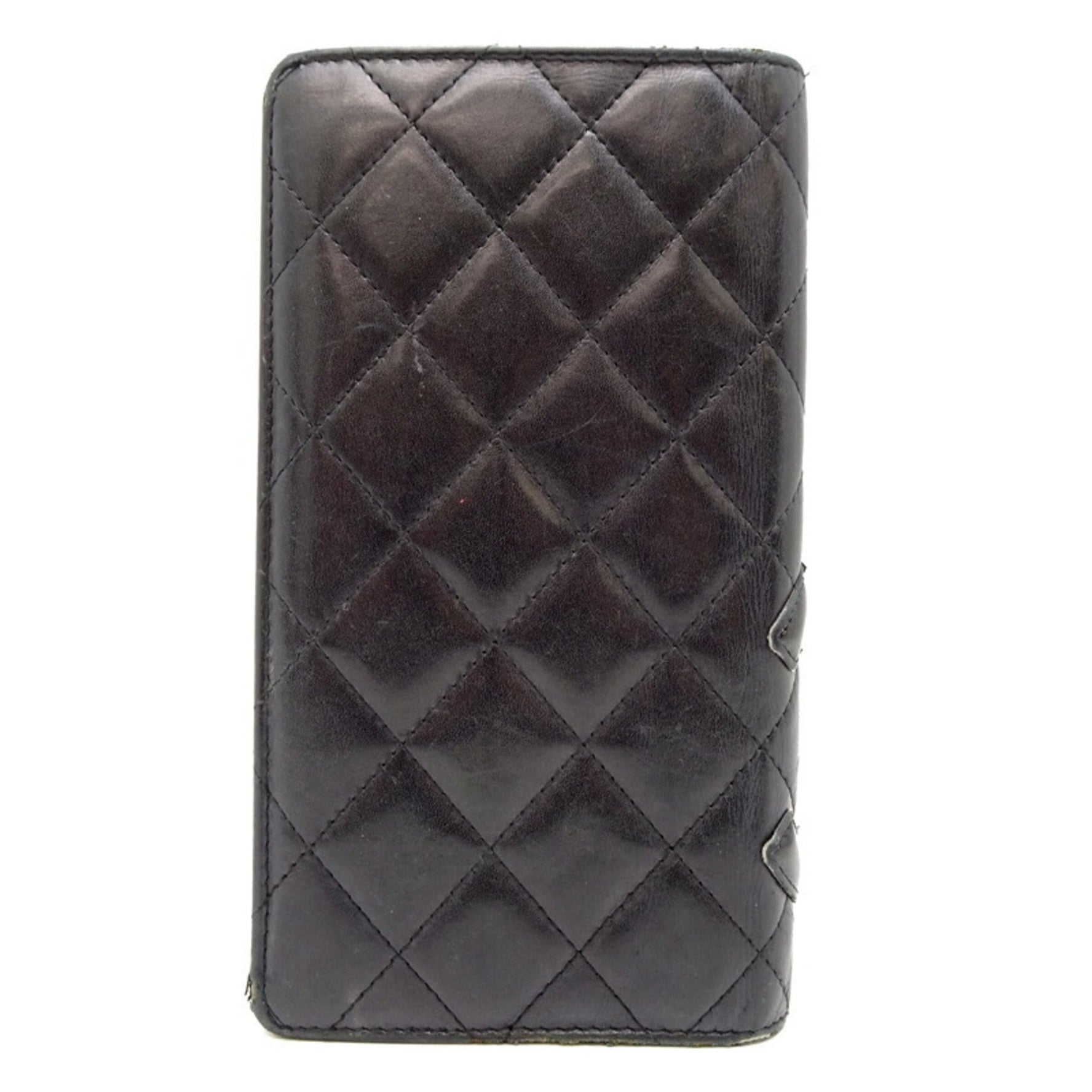 Chanel Cambon Line Coco Mark Long Wallet Bi-fold Calfskin