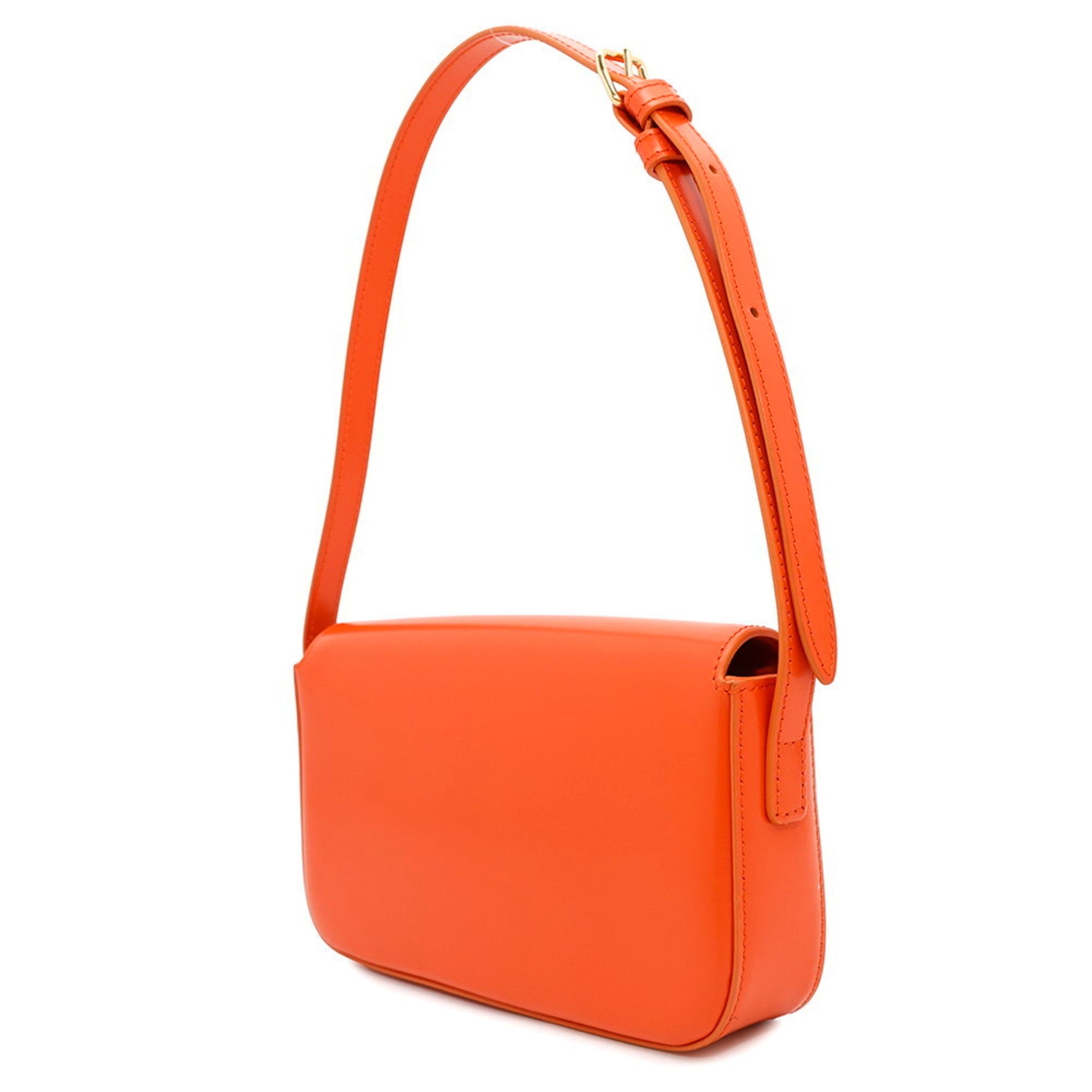 Celine Shoulder Bag Triomphe Claude Shiny Calf Leather Bags
