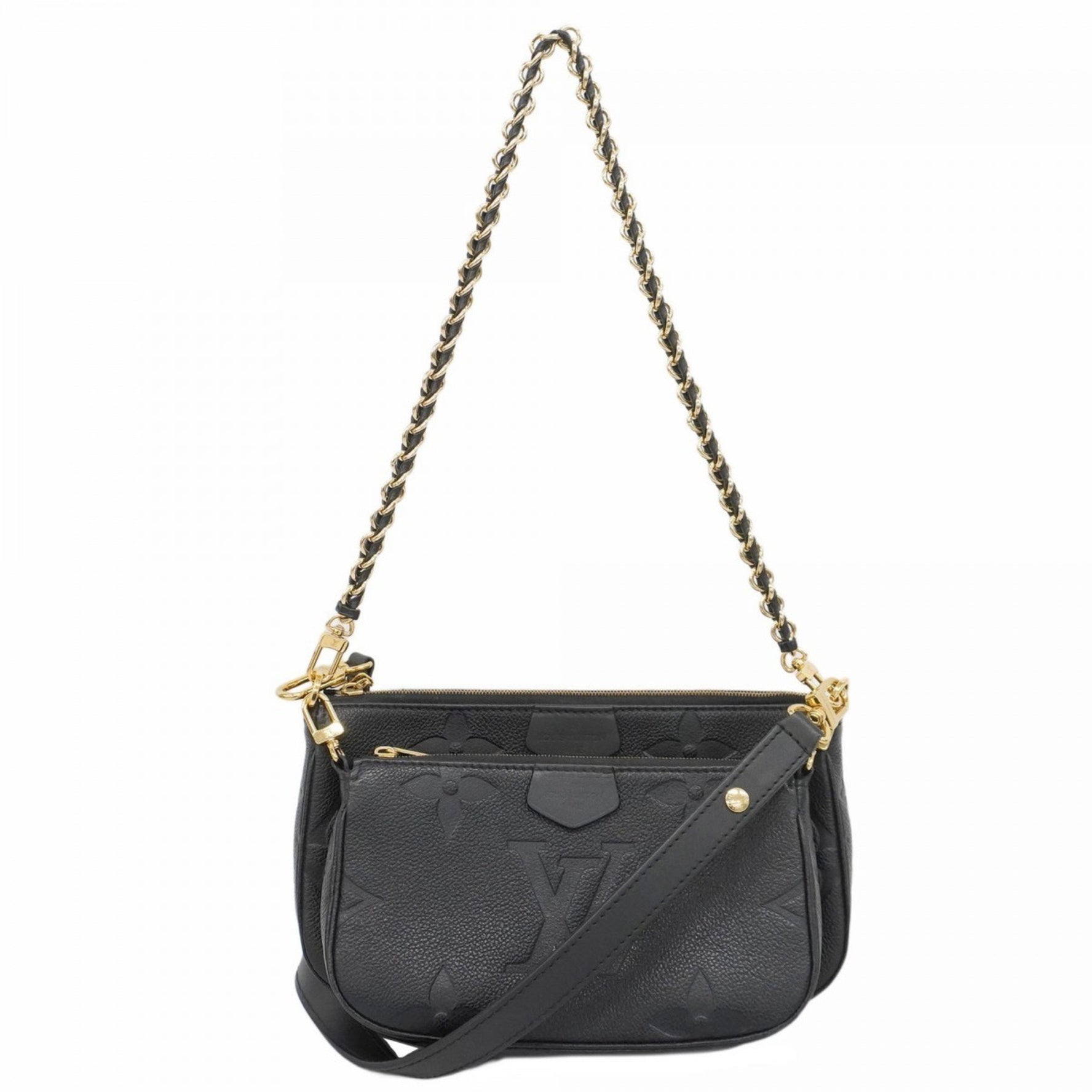 Louis Vuitton Monogram Empreinte Multi-Pochette Accessoires Shoulder Bag M80399 Noir Women's