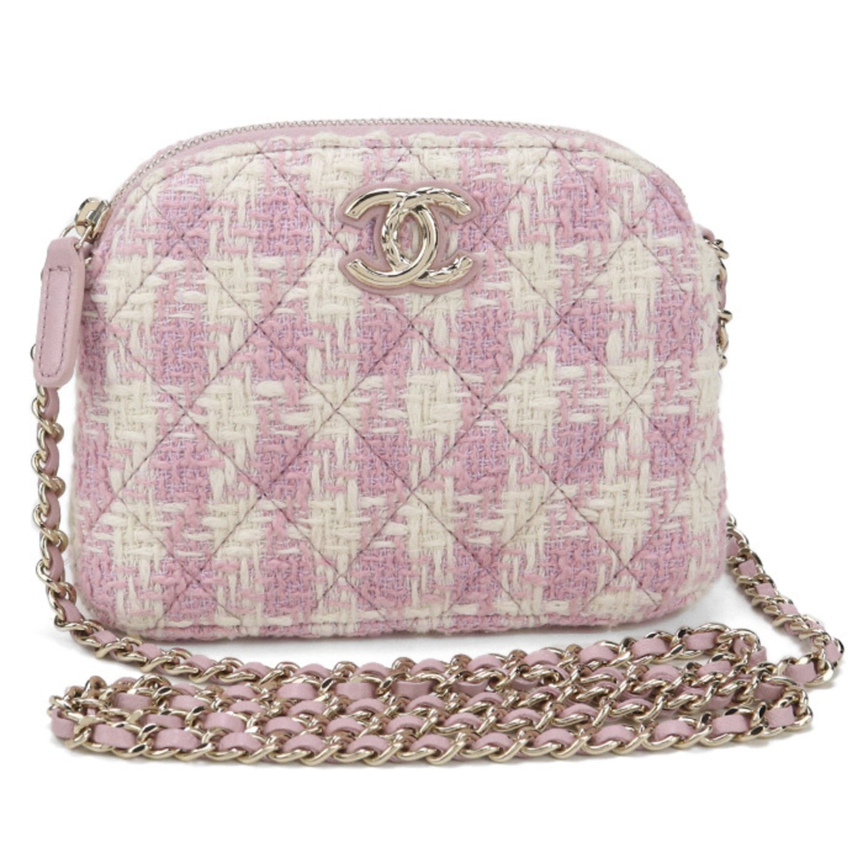 CHANEL Crossbody Shoulder Bag with Chain and Coco Mark