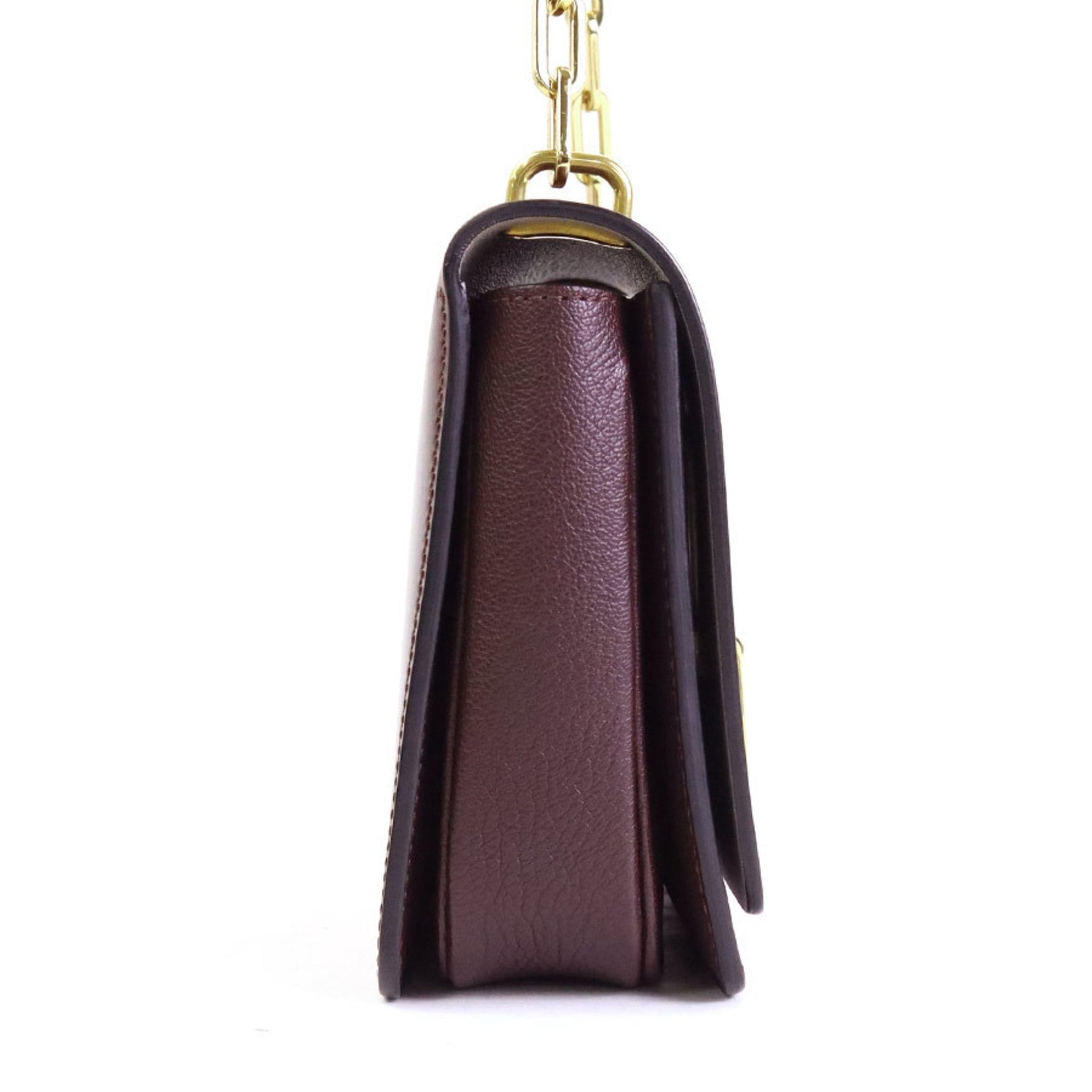 Burberry BURBERRY Shoulder Bag Leather Bordeaux Ladies