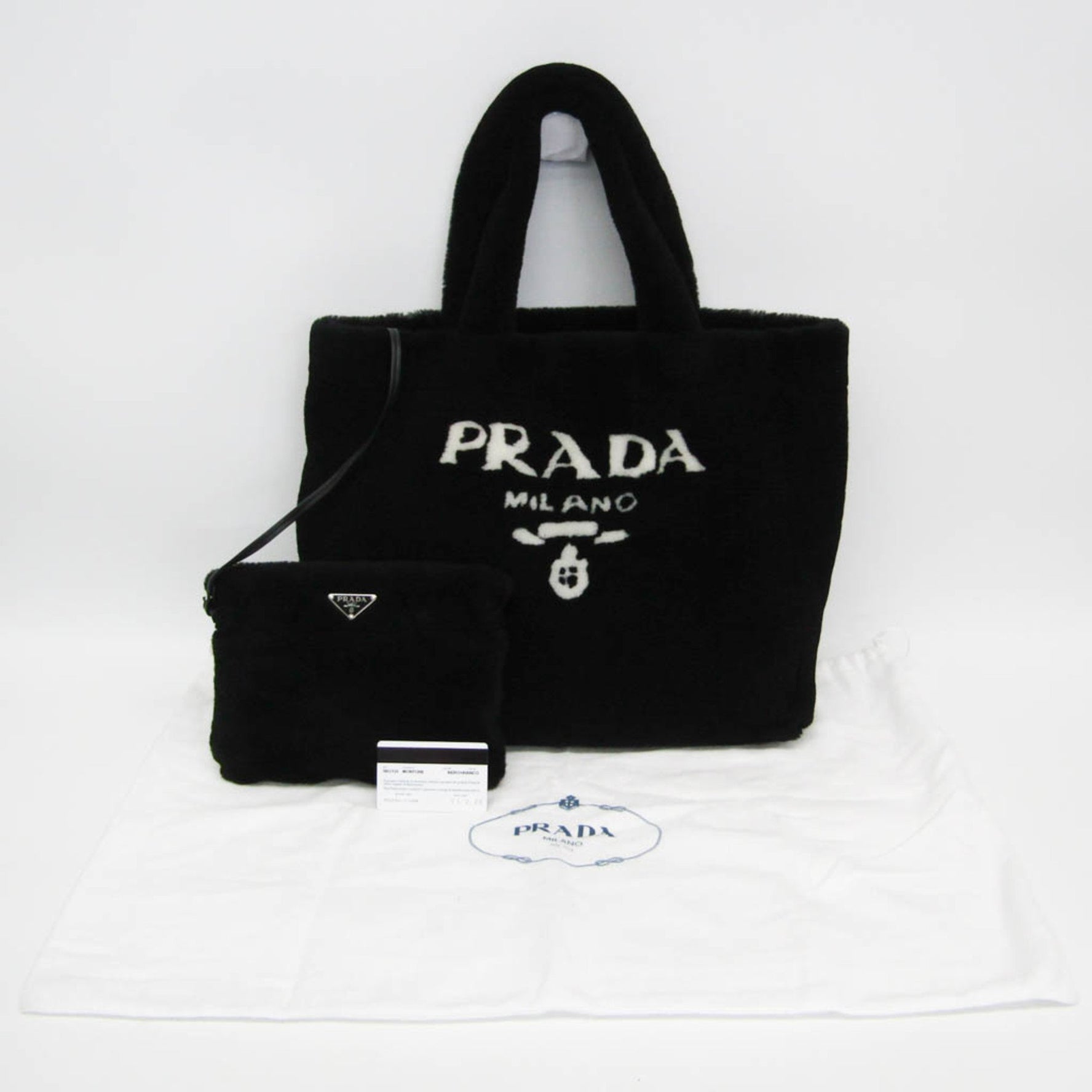 Prada MONTONE Women,Men Fur Tote Bag