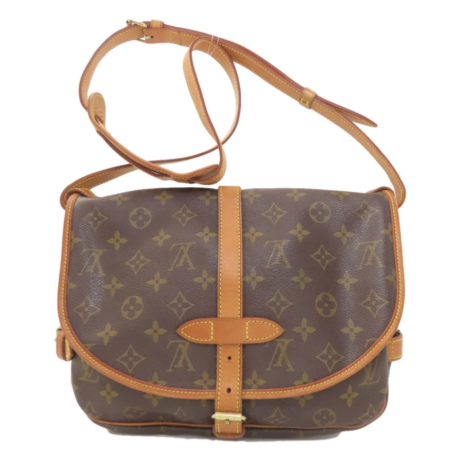Louis Vuitton Saumur MM Shoulder Bag Canvas LOUIS VUITTON