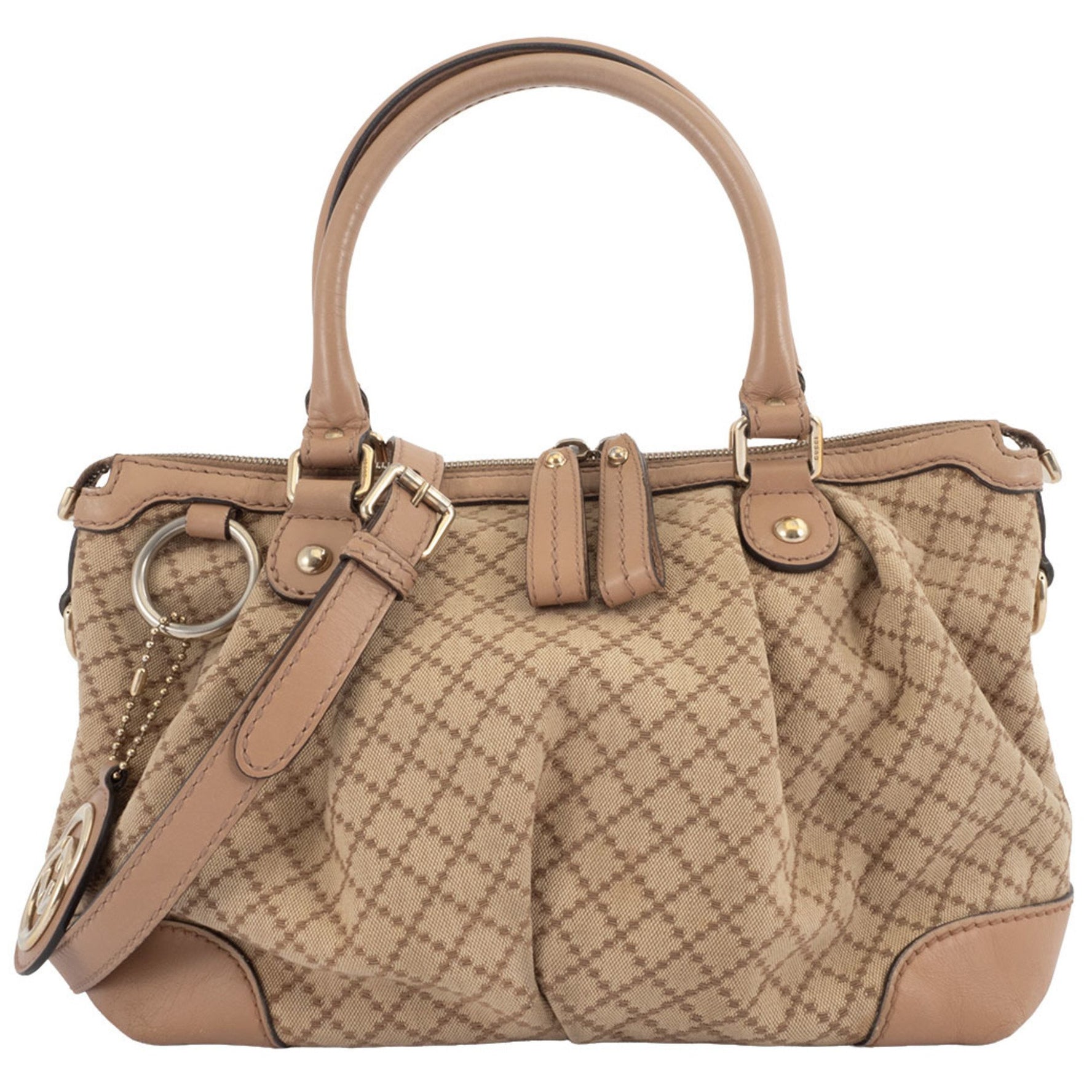 Gucci Diamante Sukey Handbag Shoulder Bag Canvas | Leather