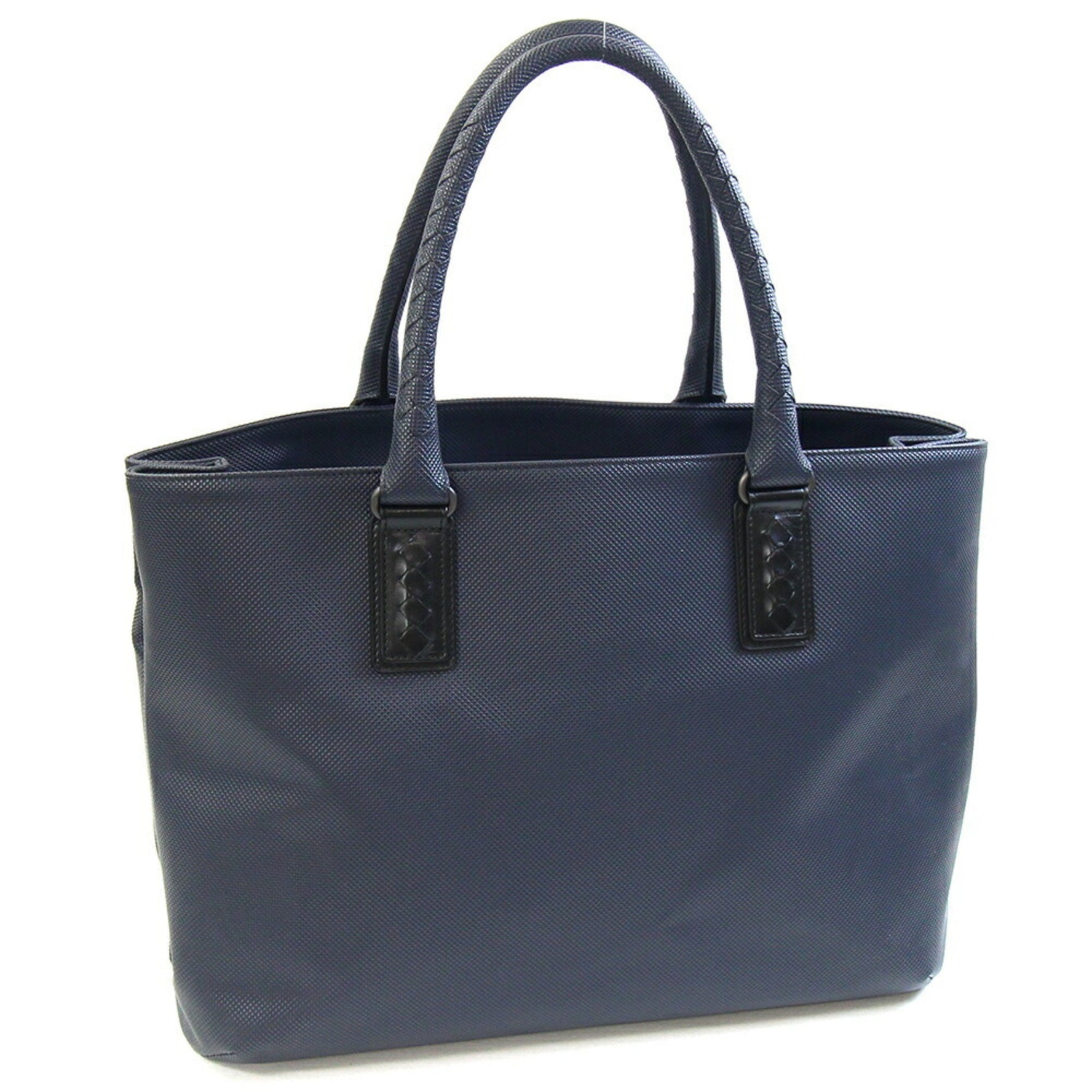 Bottega Veneta Intrecciato Marco Polo Tote Bag Black PVC Leather Shoulder BOTTEGA VENETA