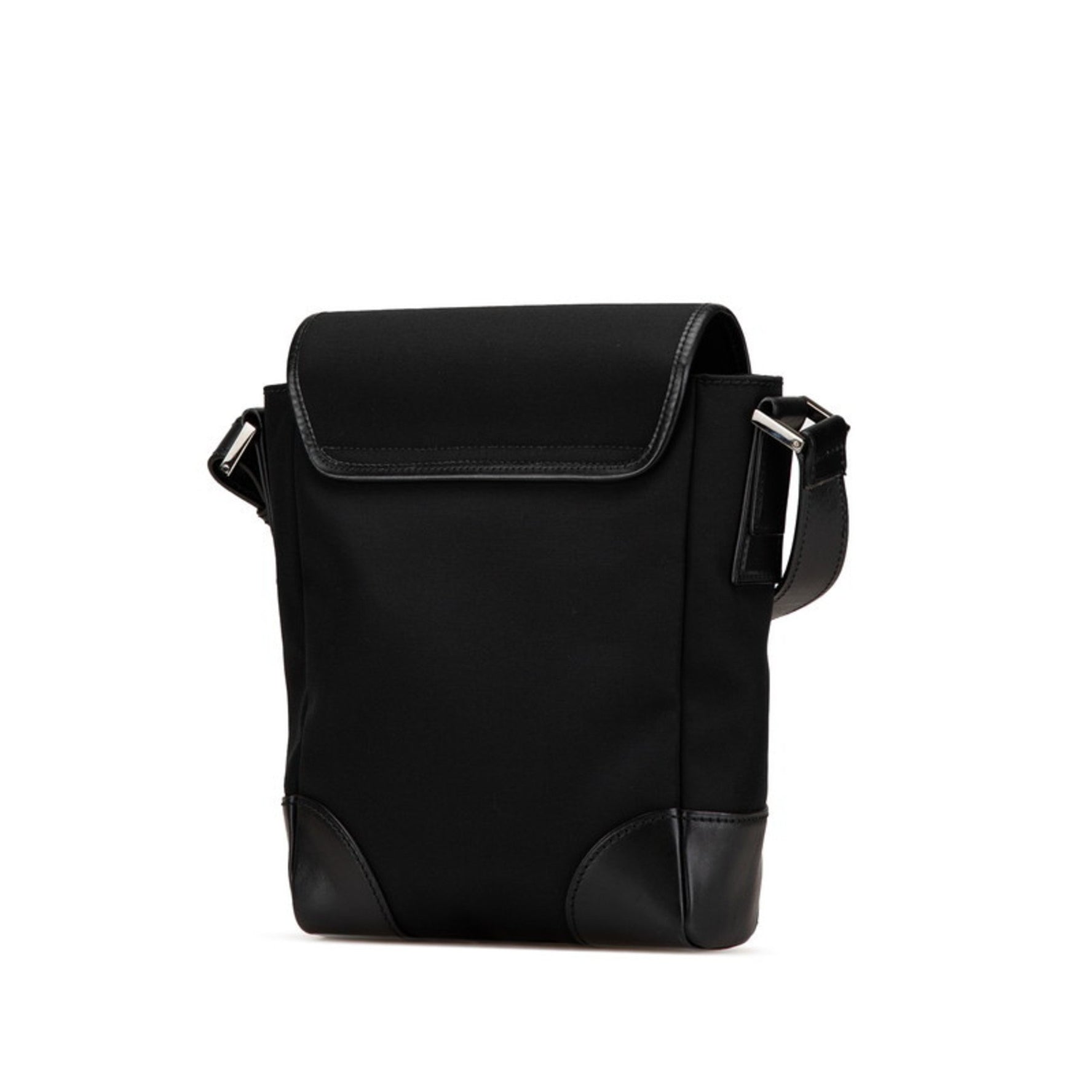 Gucci Shoulder Bag Black Canvas Leather Women's GUCCI