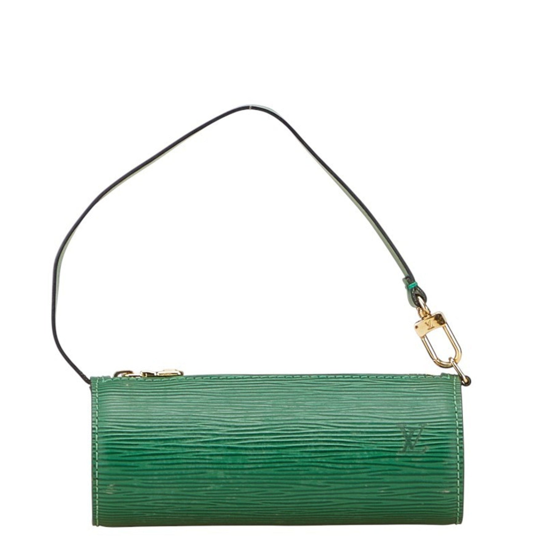 Louis Vuitton Epi Leather Pouch with Soufflot Attachment Borneo Green Leather, LOUIS VUITTON