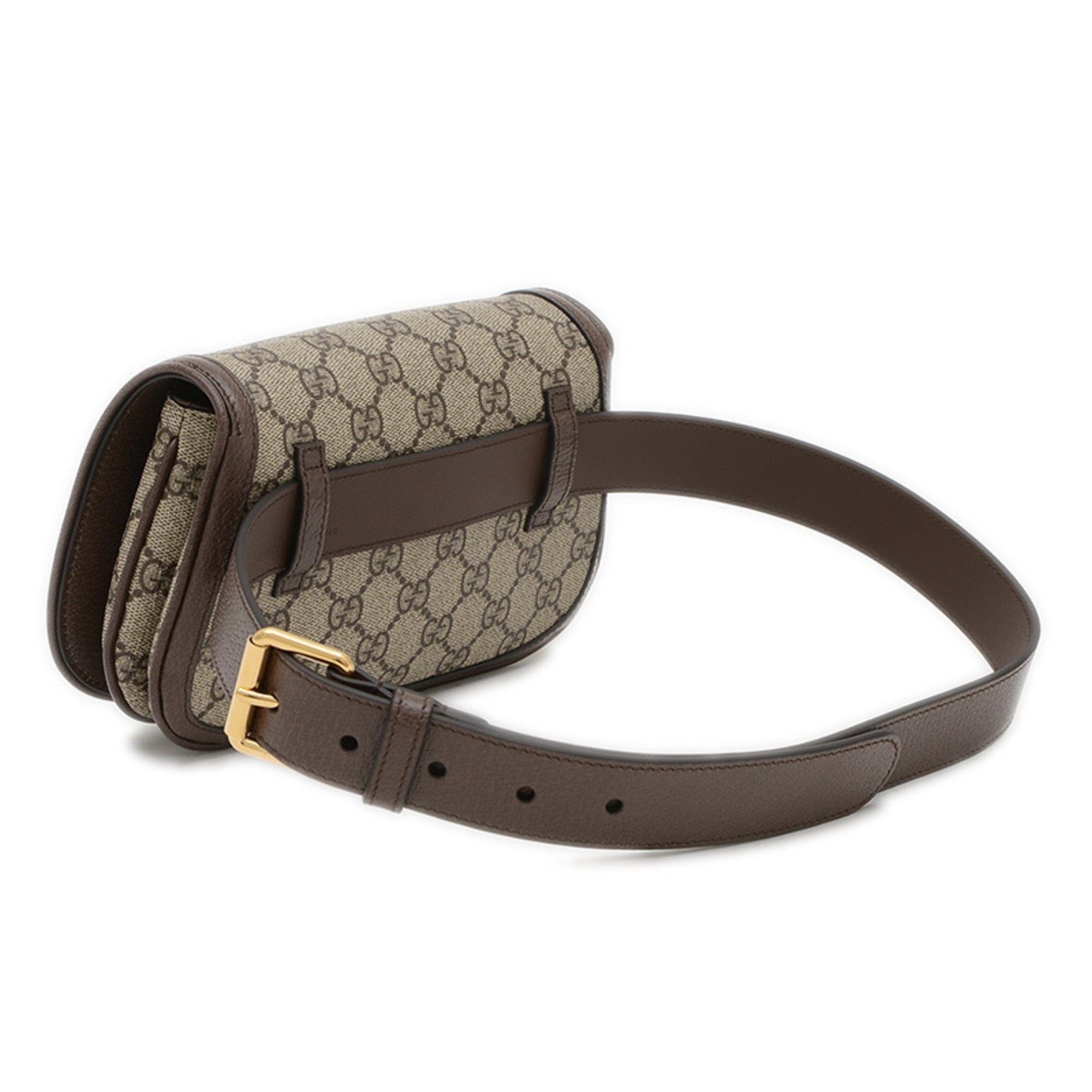 Gucci GG Supreme Blondie Body Bag/Waist Bag in Beige and Brown