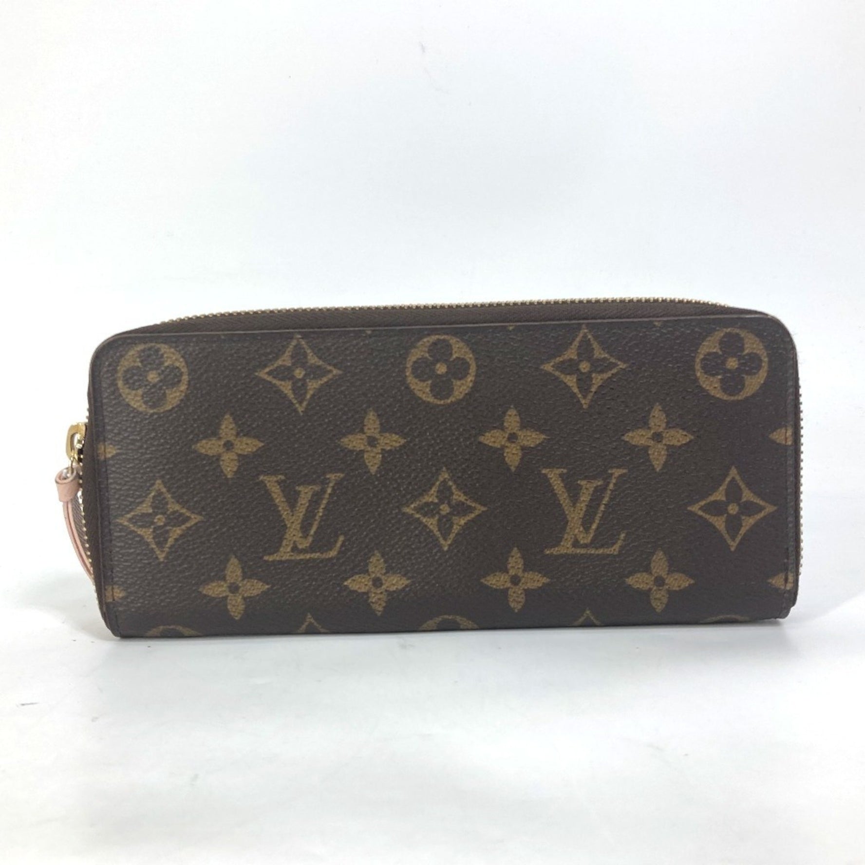 Louis Vuitton Monogram Portefeuille Clemence Round Zip Long Wallet in Canvas, Rose Ballerine, Pink
