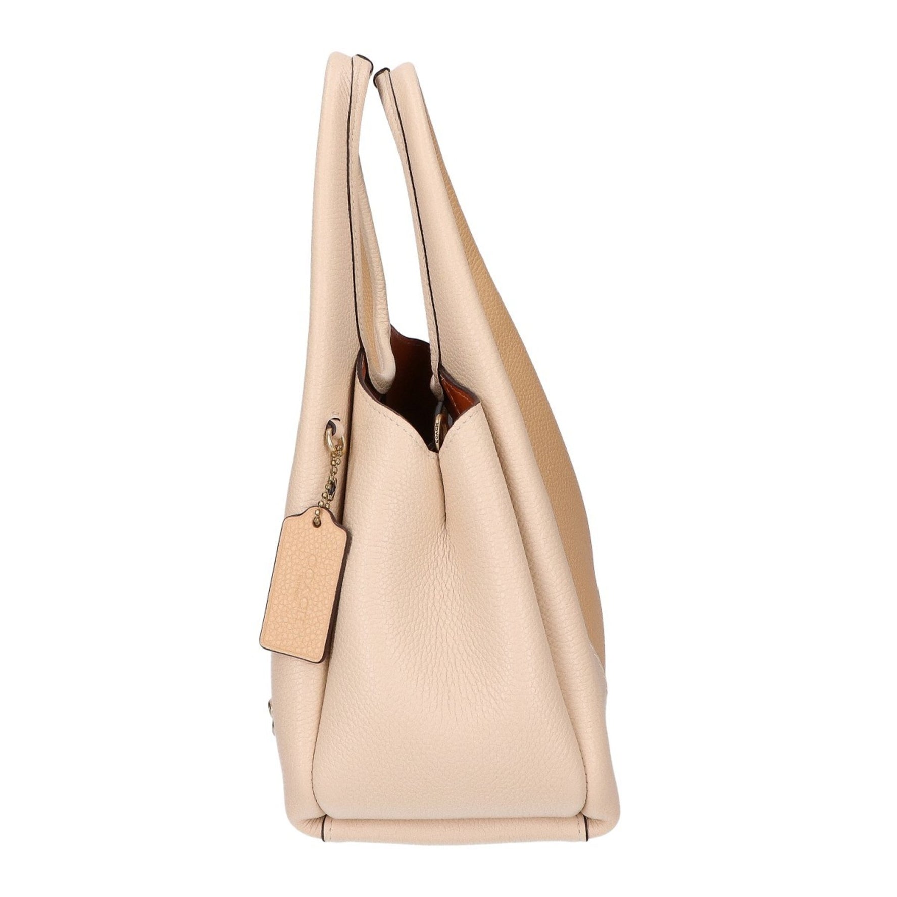COACH Lana Colorblock Leather Shoulder Bag in Beige and Yellow