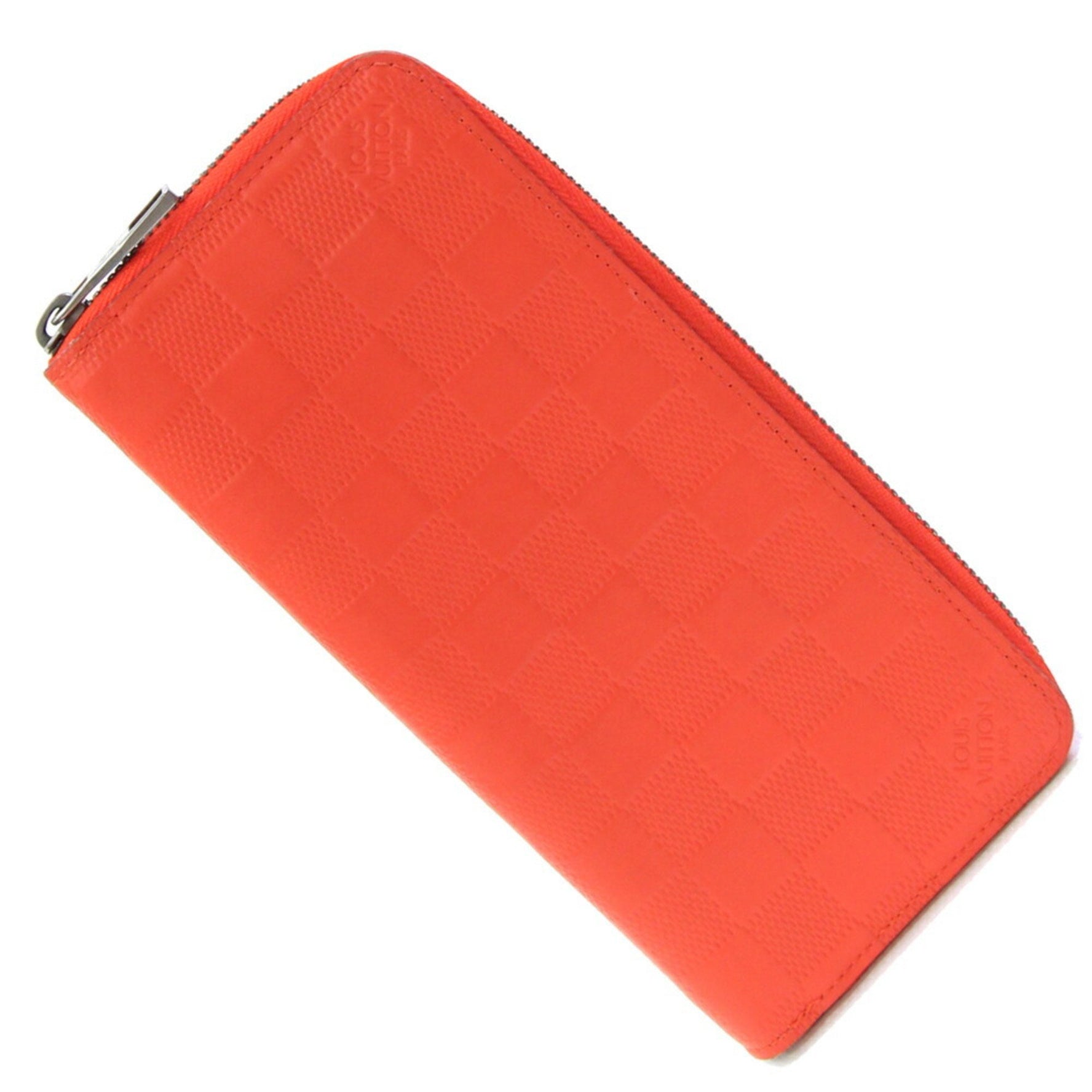 Louis Vuitton Damier Infini Zippy Wallet Vertical Round Zip Red Long