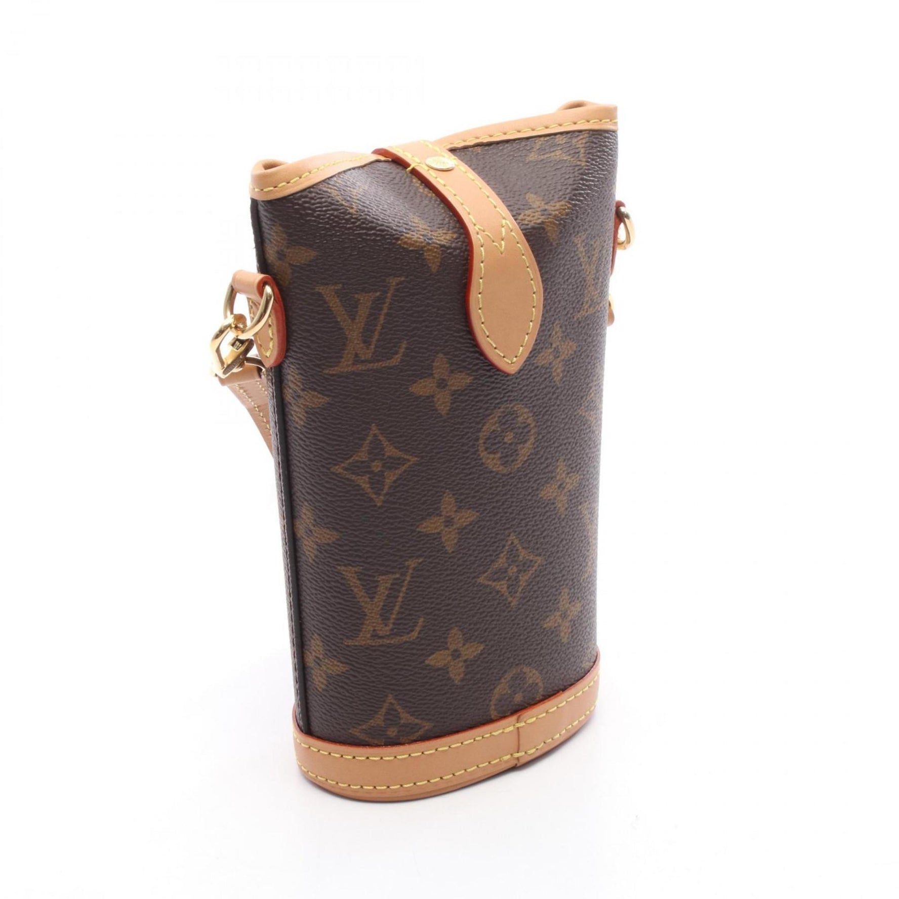 Louis Vuitton Fold Me Pouch Shoulder Bag in Coated Canvas and Leather with Monogram Design, Brown