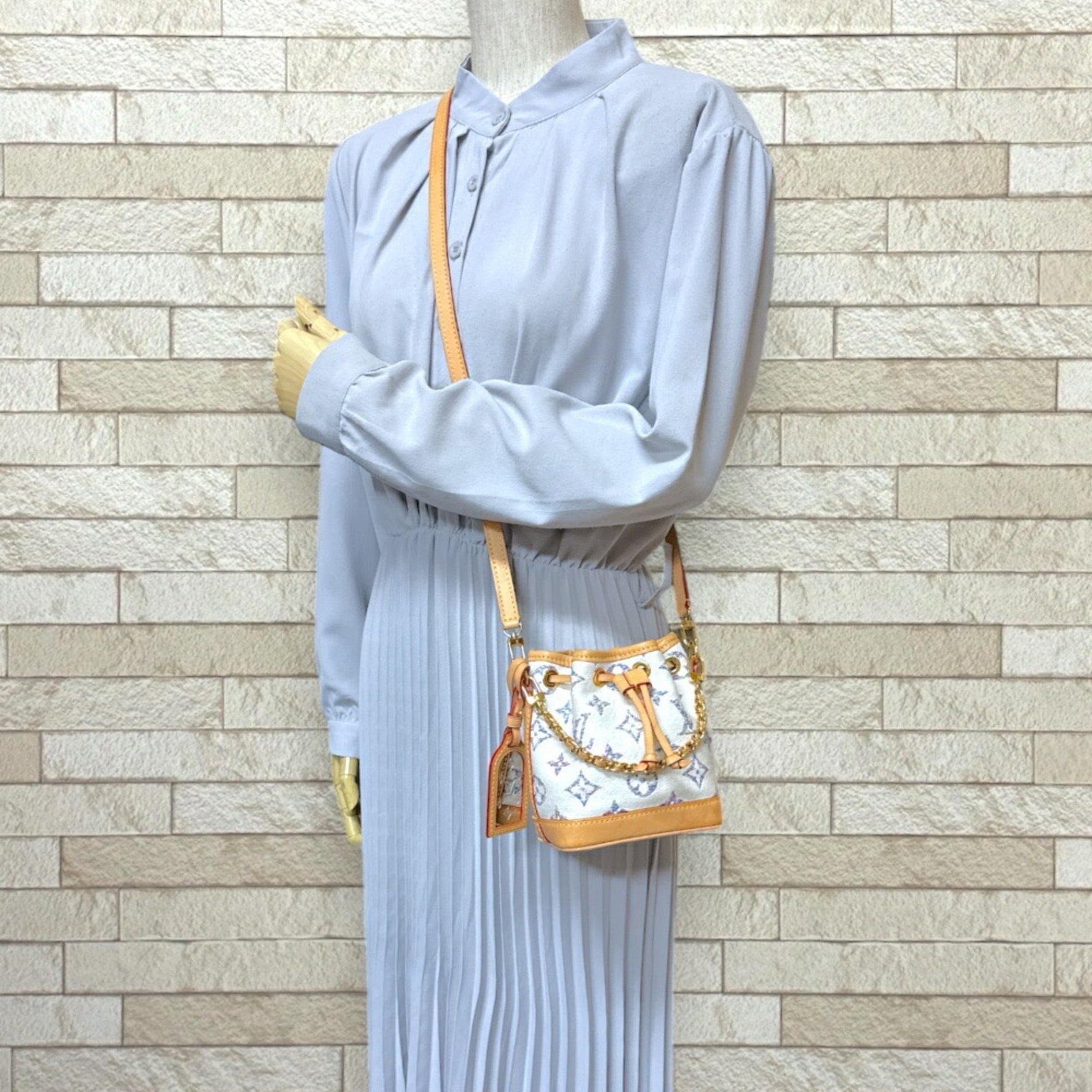 Louis Vuitton Nano Noe Monogram Jacquard Shoulder Bag M83453 White Women's LOUIS VUITTON 2way