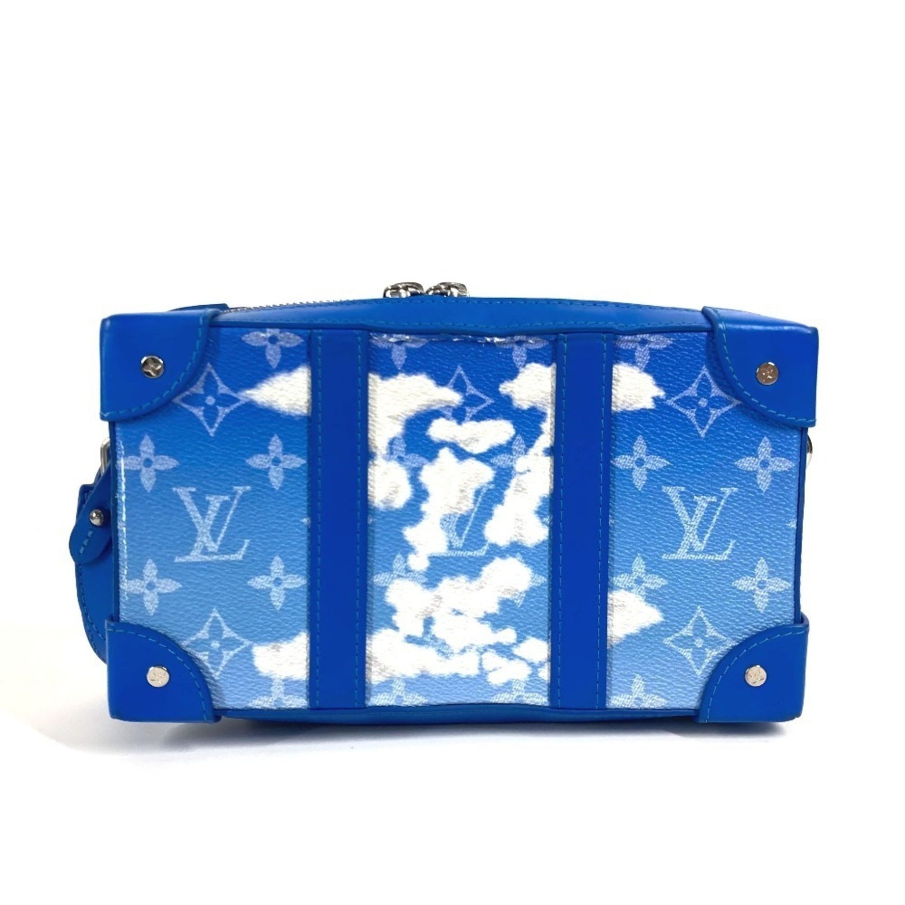 Louis Vuitton Monogram Clouds Soft Trunk Wallet Crossbody Bag Pochette Long Clutch Shoulder Leather Men's Blue