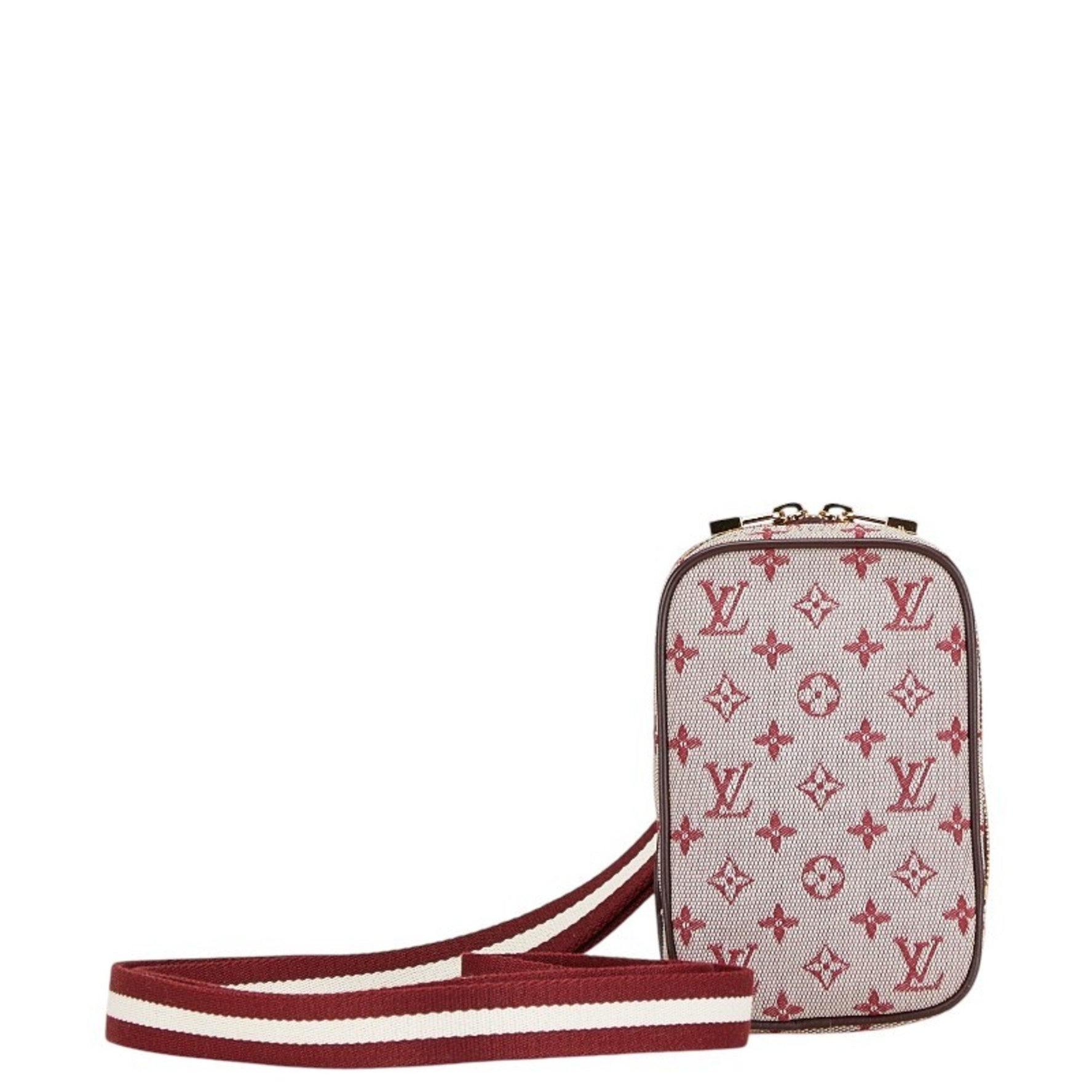 Louis Vuitton Monogram Wes Digital Shoulder Bag M60001 Cherry Red Canvas Leather Women's LOUIS VUITTON